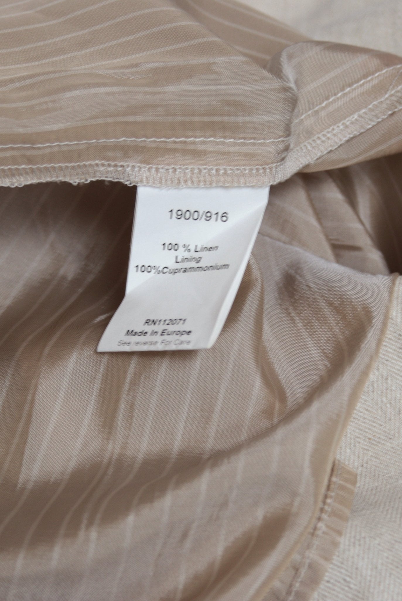 Jigsaw stone linen lined sleeveless dress Size 10 - KingsRoad1990