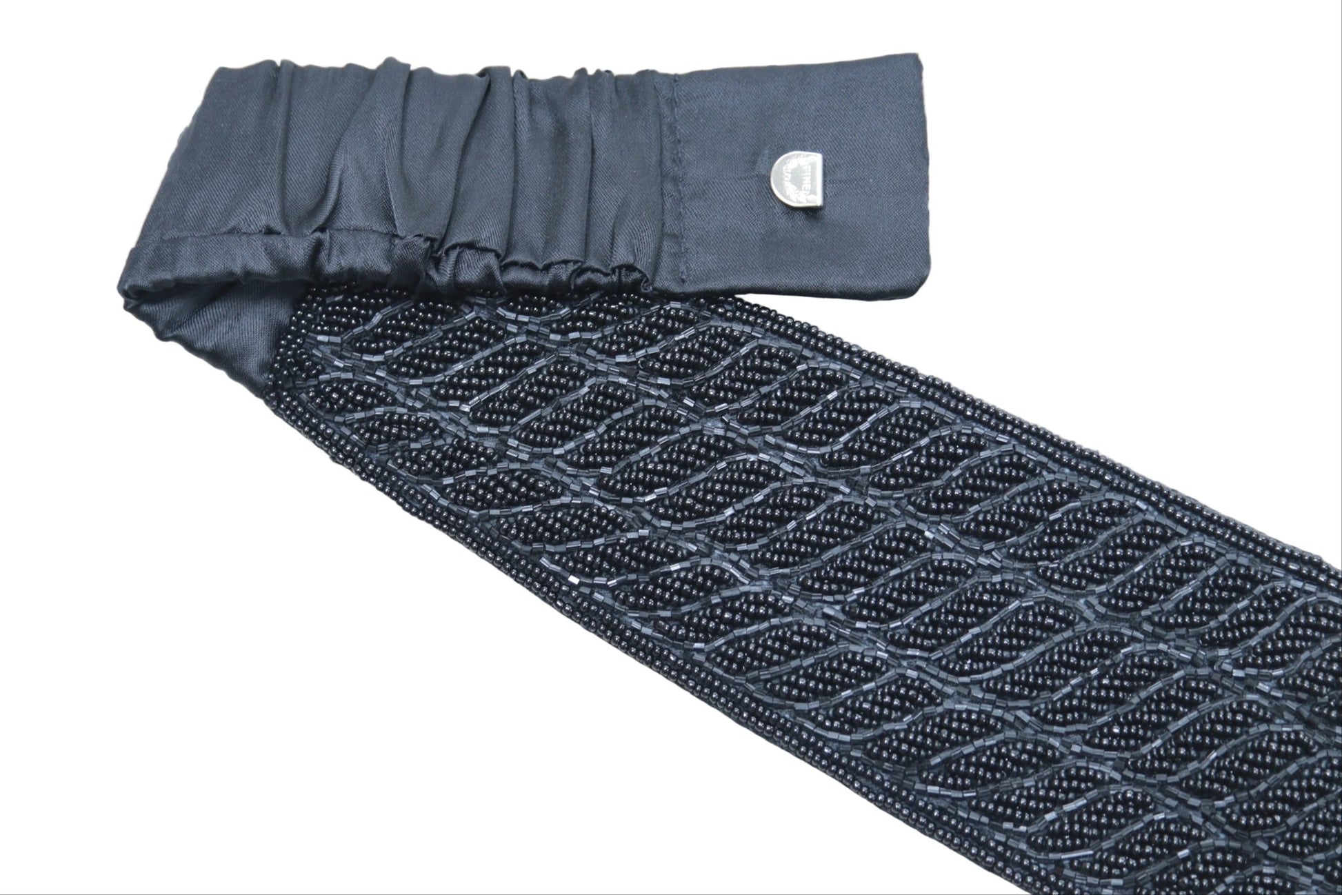 Next black satin beaded belt - KingsRoad1990