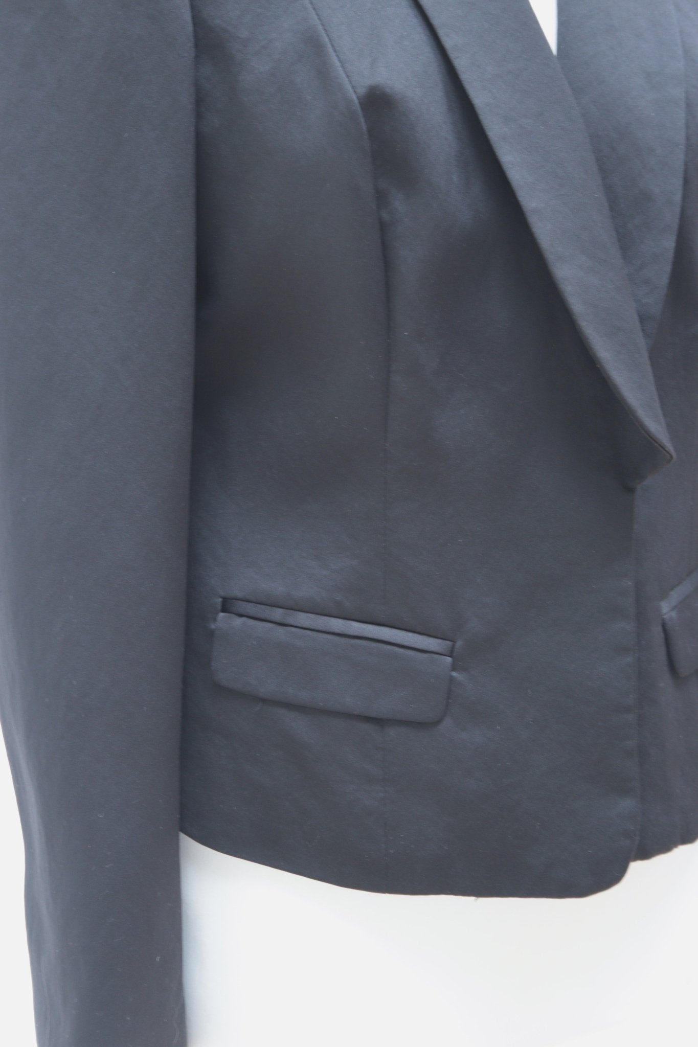Monsoon black satin tuxedo - style blazer Size 12 - KingsRoad1990