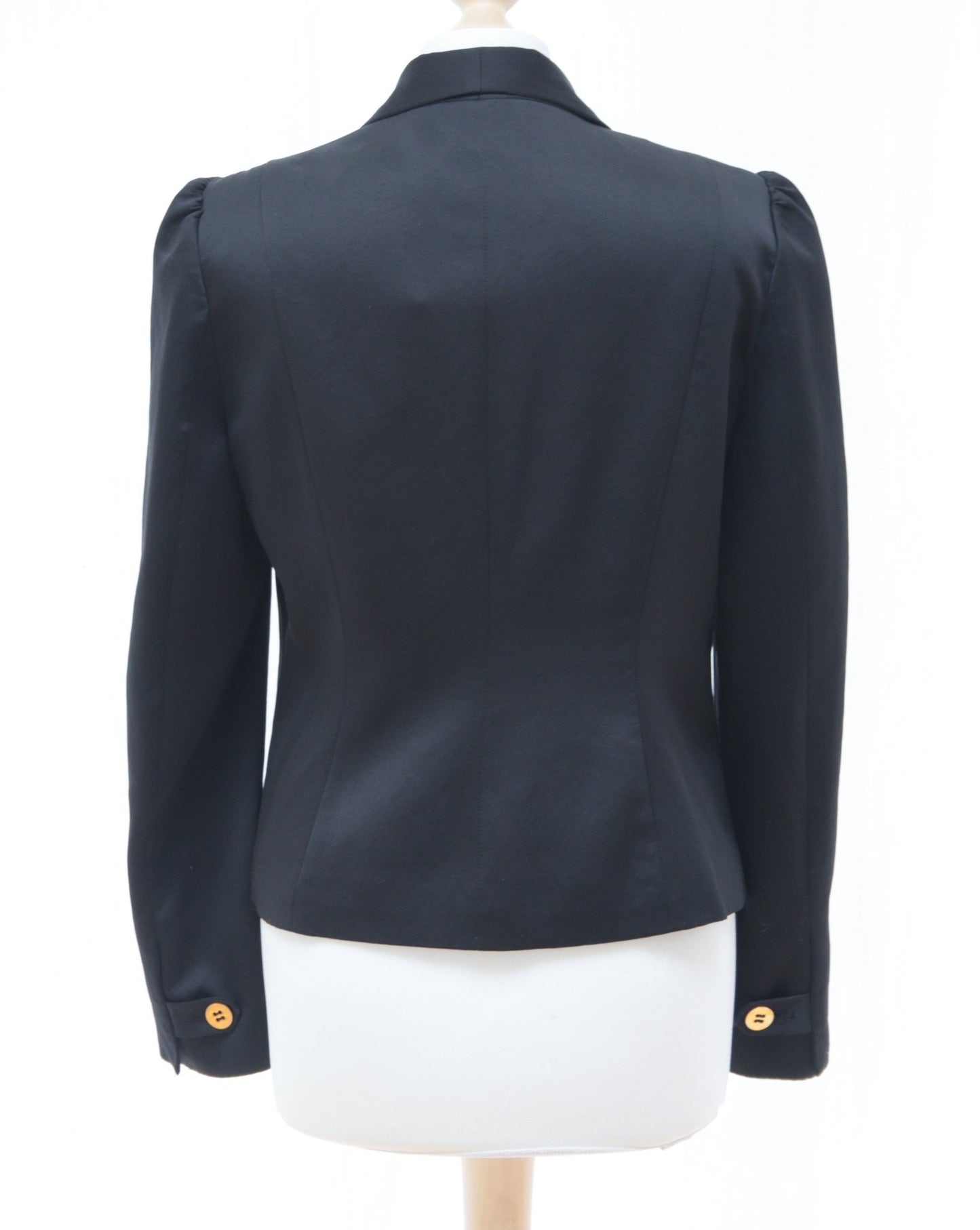 Monsoon black satin tuxedo - style blazer Size 12 - KingsRoad1990