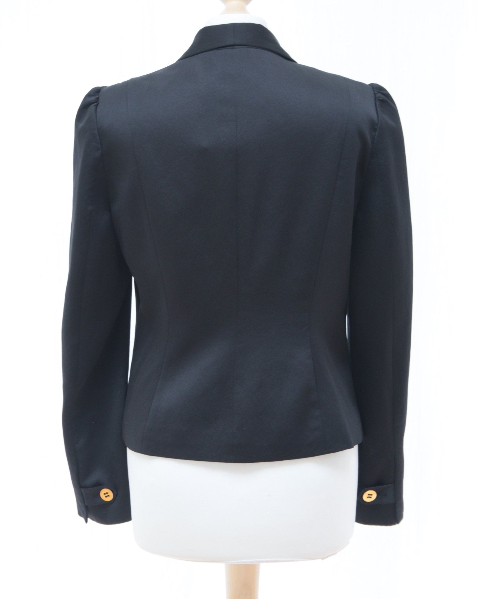 Monsoon black satin tuxedo - style blazer Size 12 - KingsRoad1990
