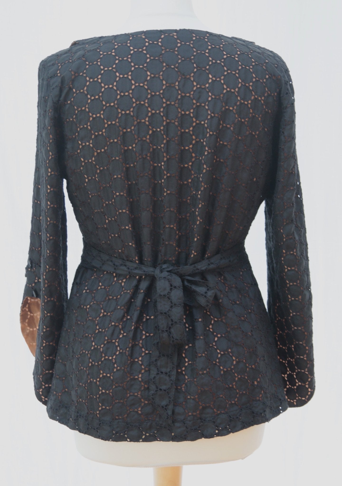 Rützou black silk scoop neck top UK 10 - KingsRoad1990