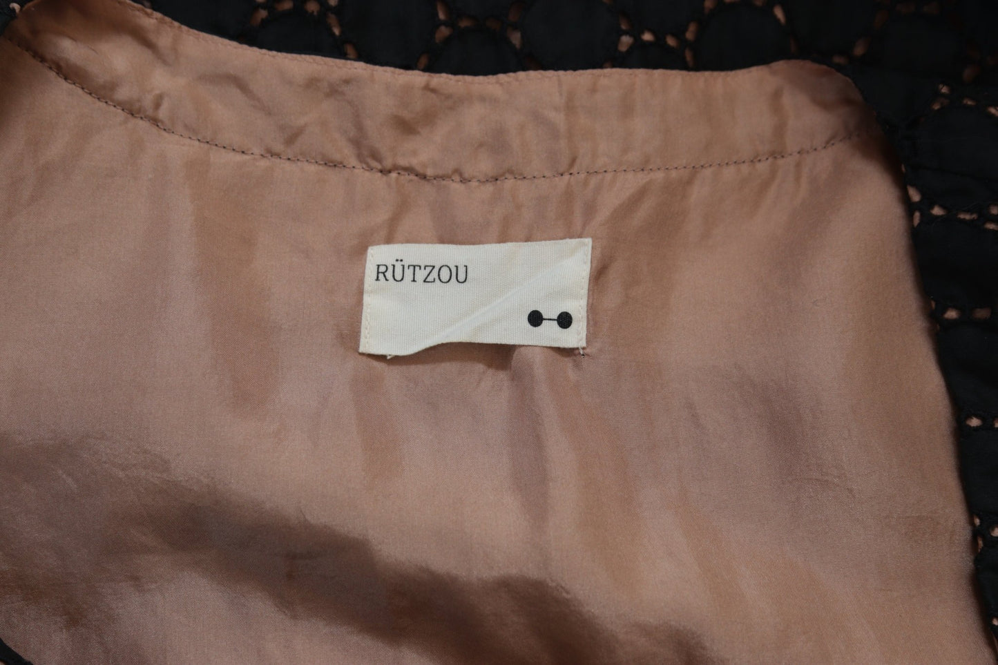 Rützou black silk scoop neck top UK 10 - KingsRoad1990