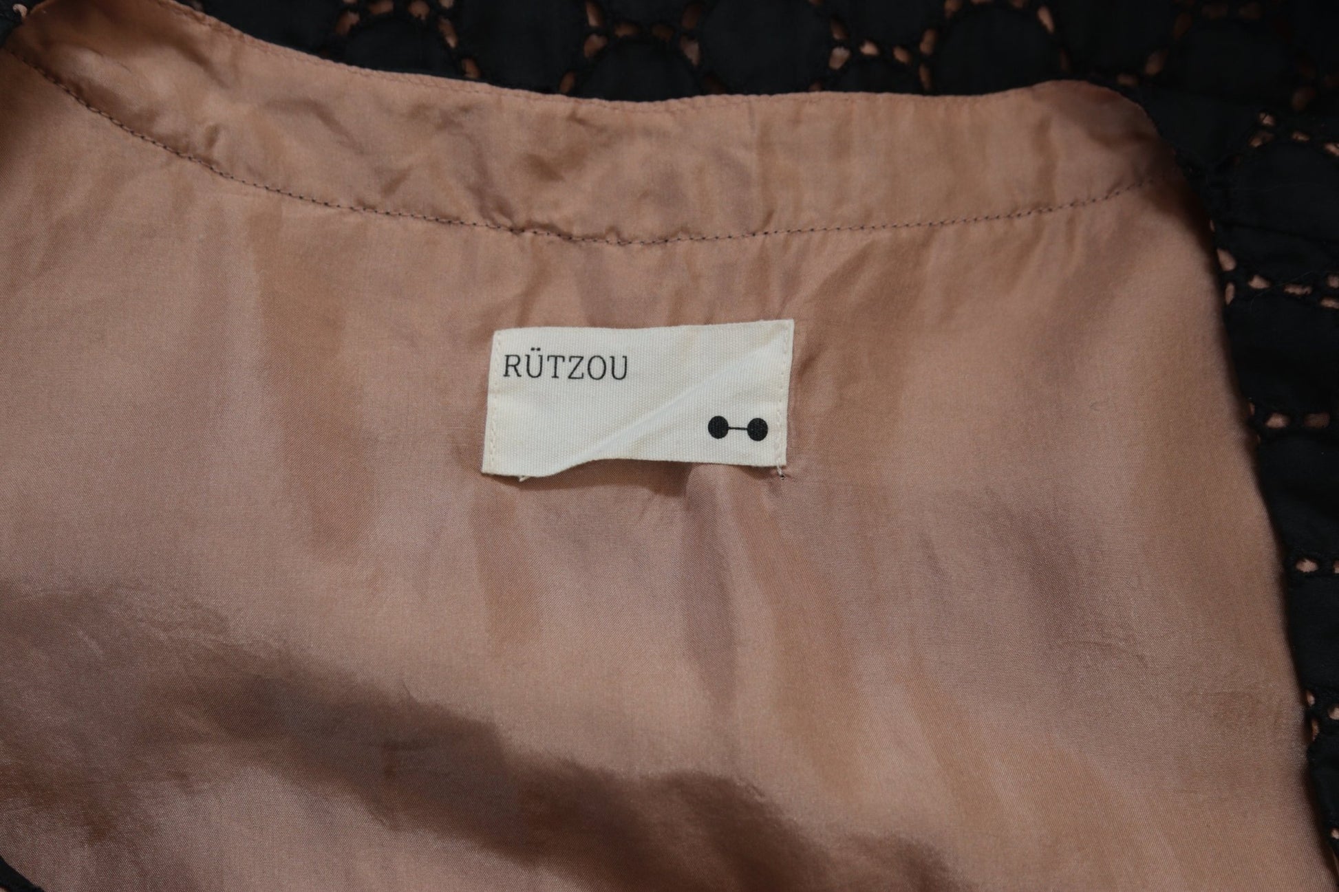Rützou black silk scoop neck top UK 10 - KingsRoad1990