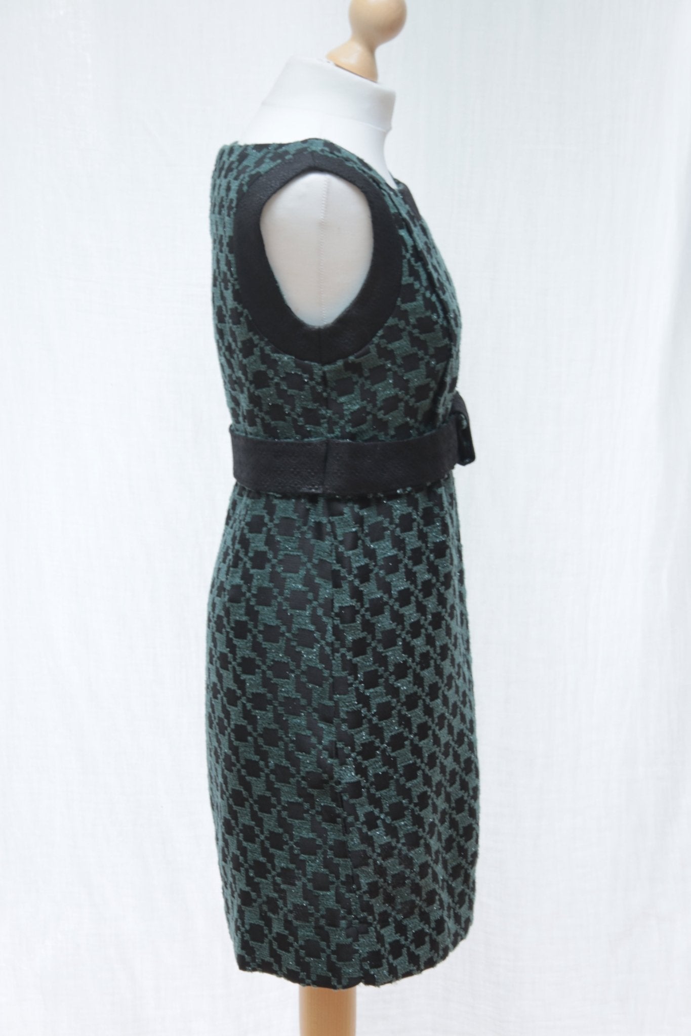 Alice San Diego green & black shift dress Size 12 - KingsRoad1990