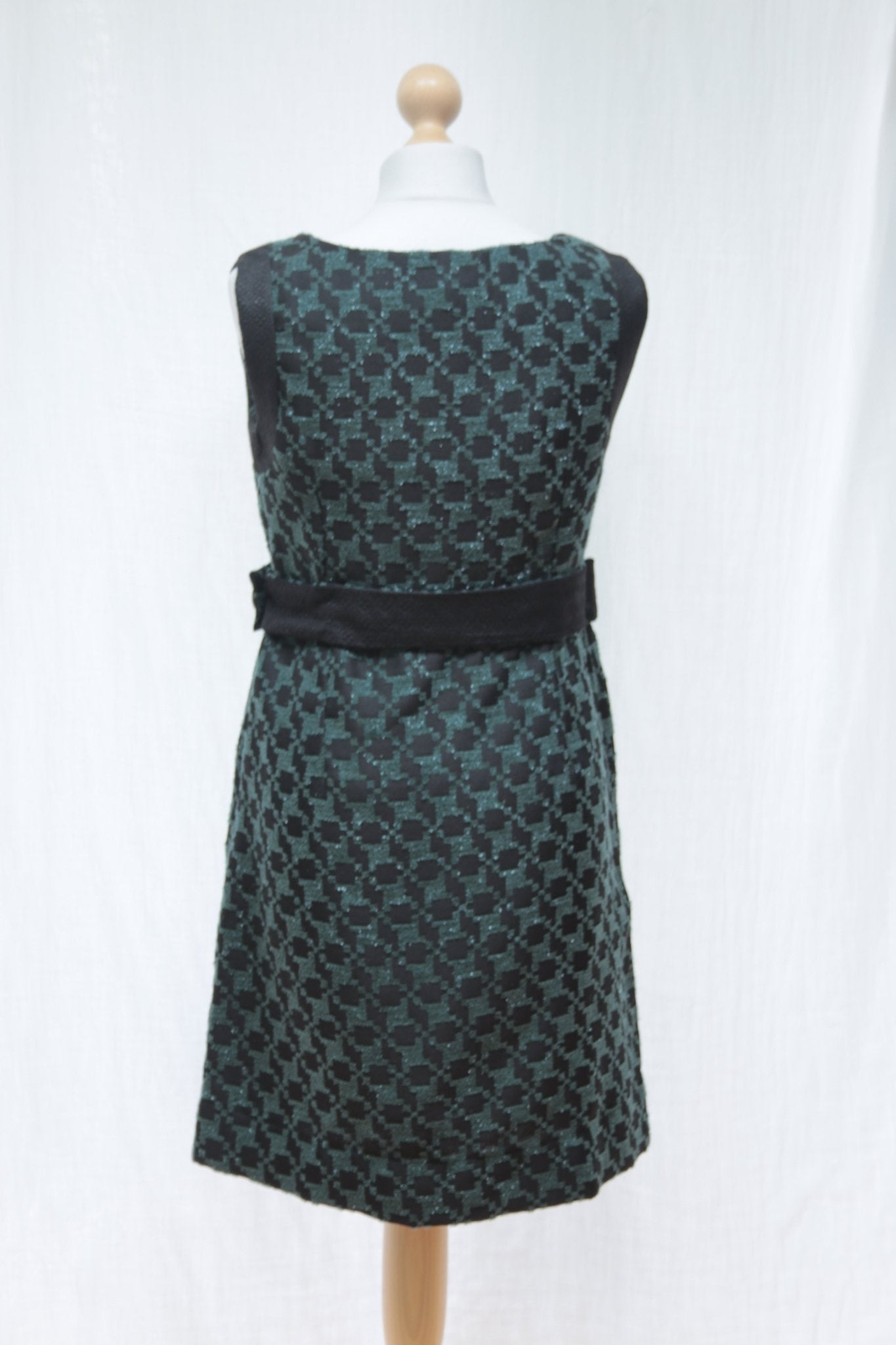 Alice San Diego green & black shift dress Size 12 - KingsRoad1990