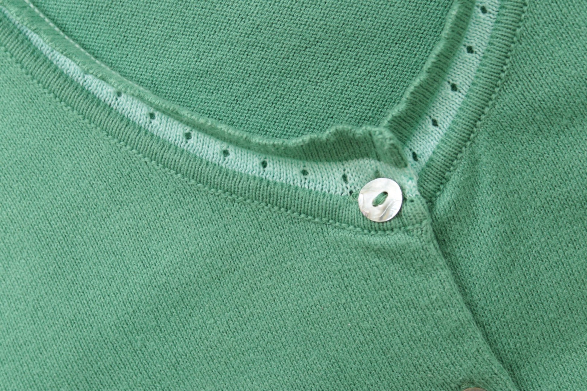 Avoca jade green cotton cardigan Size 10 - KingsRoad1990