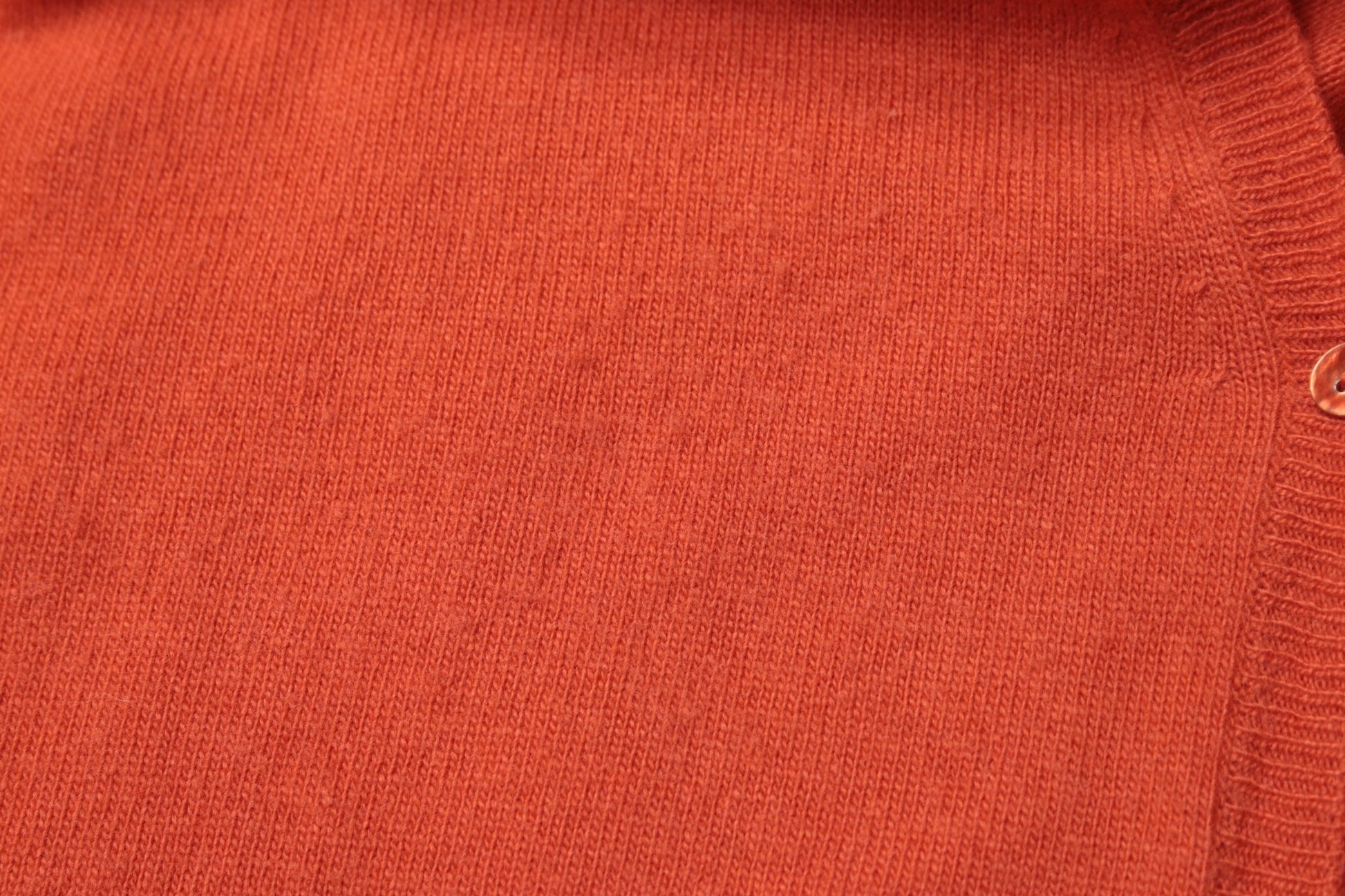 Benetton orange V - neck cardigan Size M UK 12 - KingsRoad1990