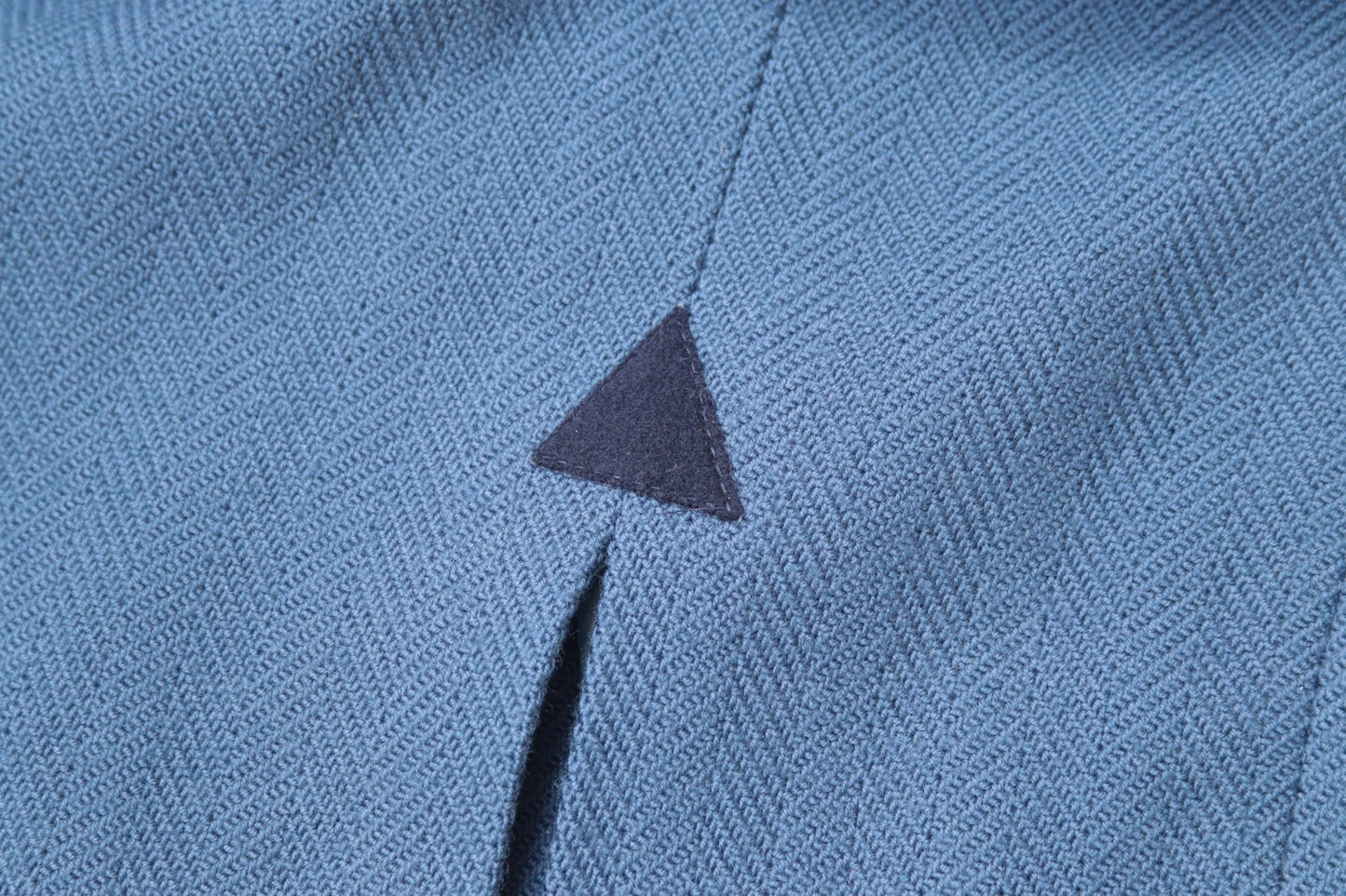 Avoca dusky blue wool herringbone column skirt Size 10 - KingsRoad1990
