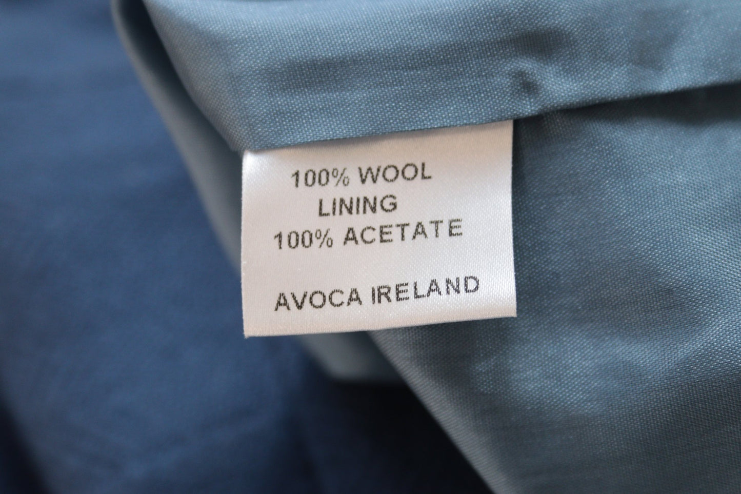 Avoca dusky blue wool herringbone column skirt Size 10 - KingsRoad1990