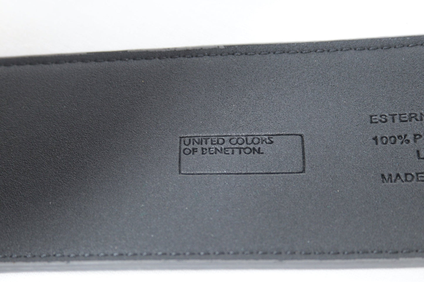Benetton grey patent leather wide belt Size M UK 12 - KingsRoad1990