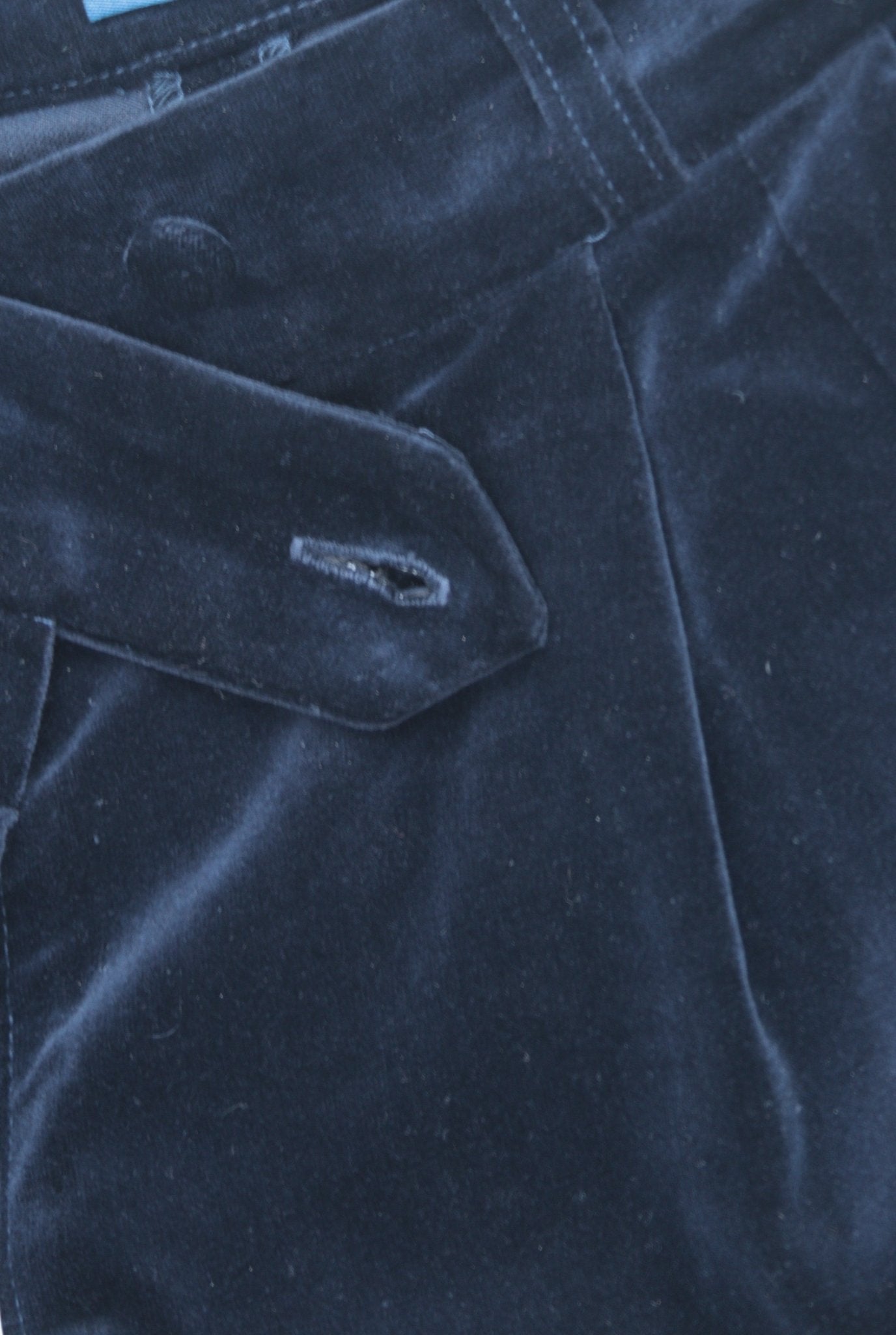 Monsoon blue velvet trousers UK 8 - KingsRoad1990