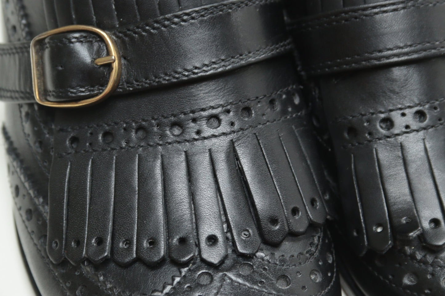 Pied à Terre black leather brogues Size 5.5 - KingsRoad1990