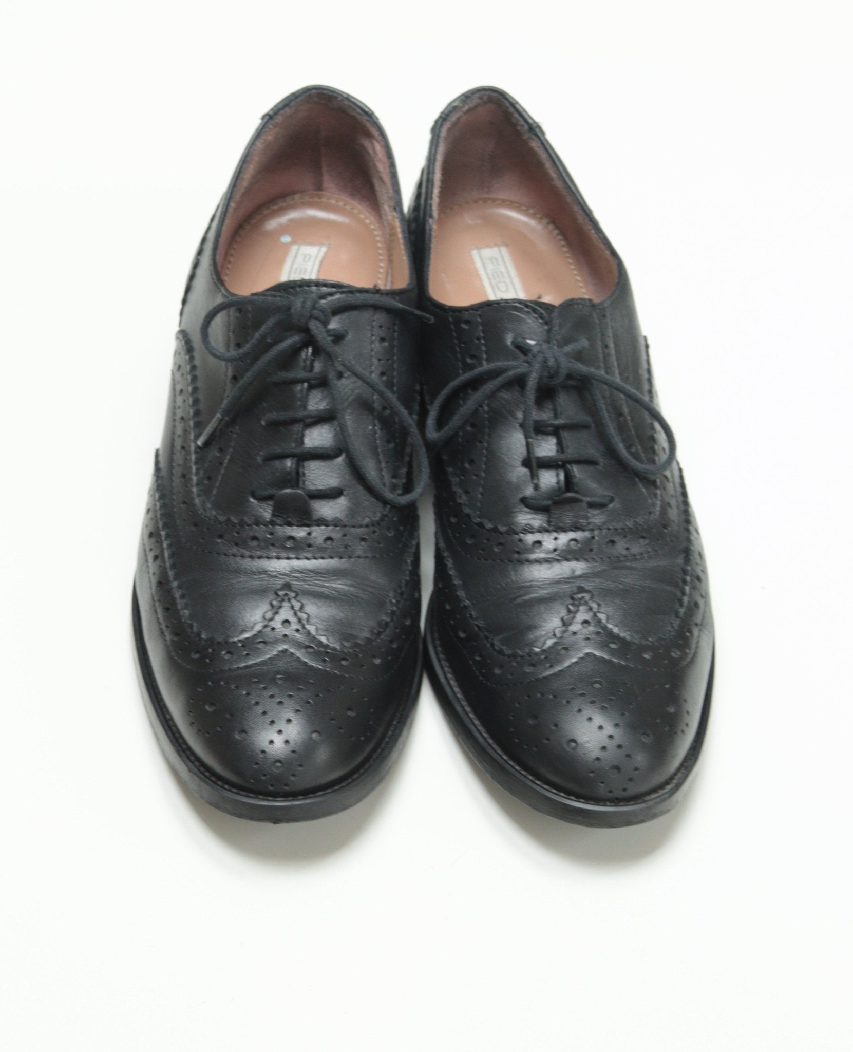 Pied à Terre black leather brogues Size 6 - KingsRoad1990