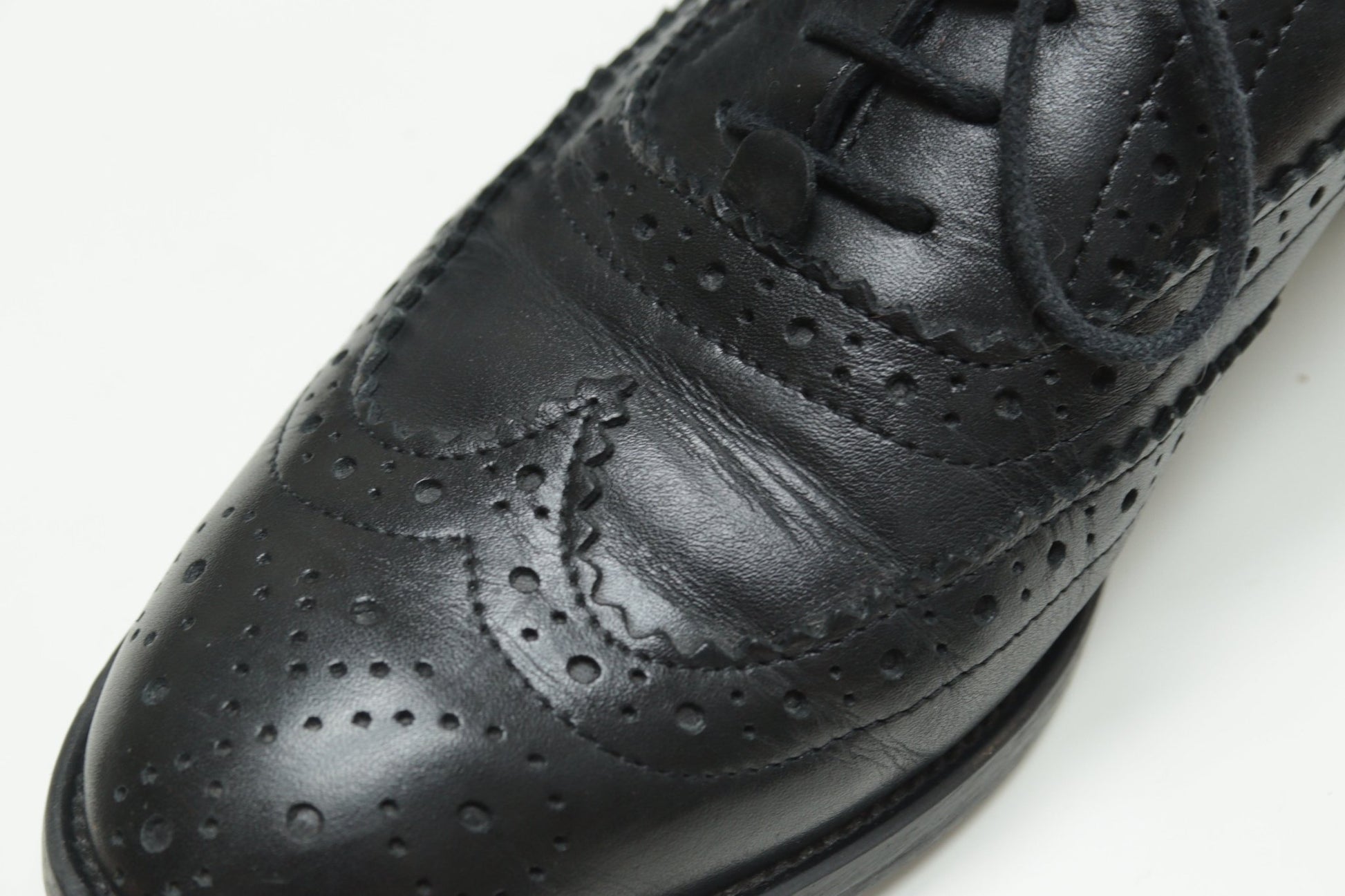 Pied à Terre black leather brogues Size 6 - KingsRoad1990
