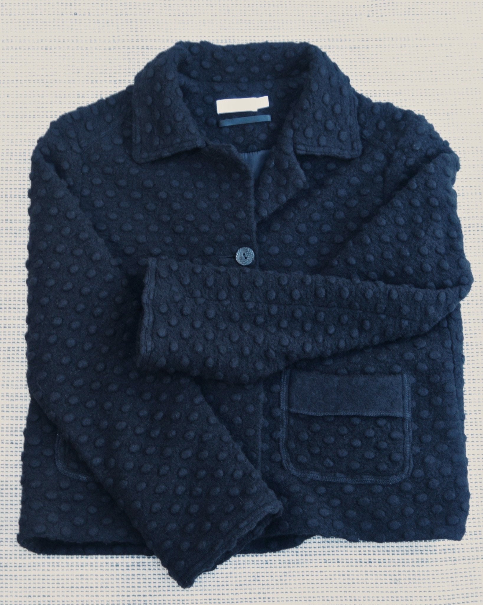 Avoca black wool jacket with bobble texture Size 10 - KingsRoad1990