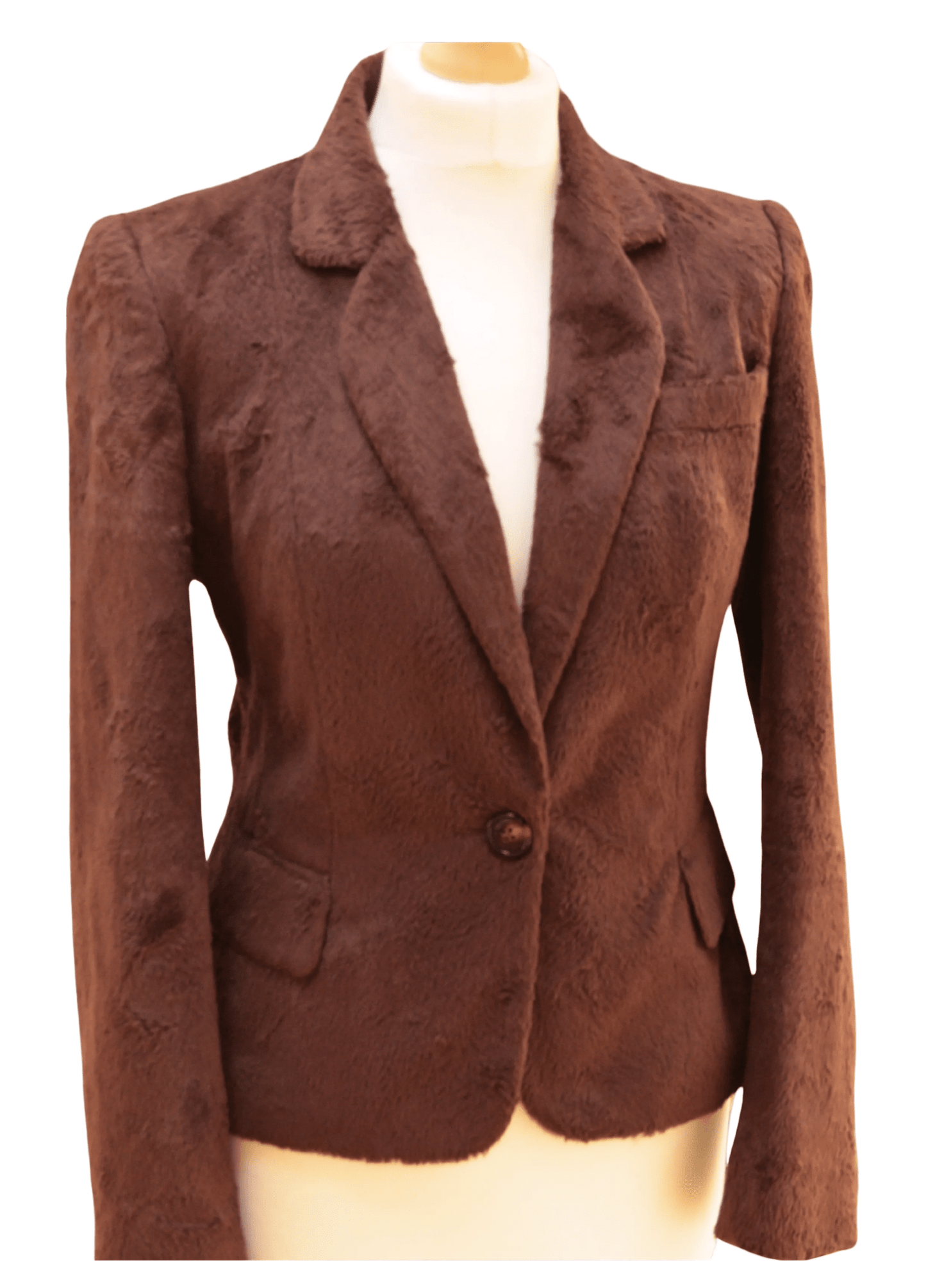 Jesiré brown faux fur blazer Size UK 8 - KingsRoad1990
