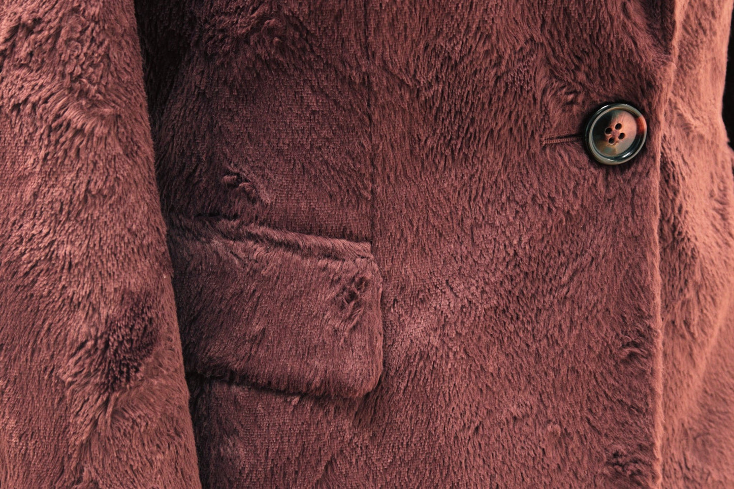 Jesiré brown faux fur blazer Size UK 8 - KingsRoad1990