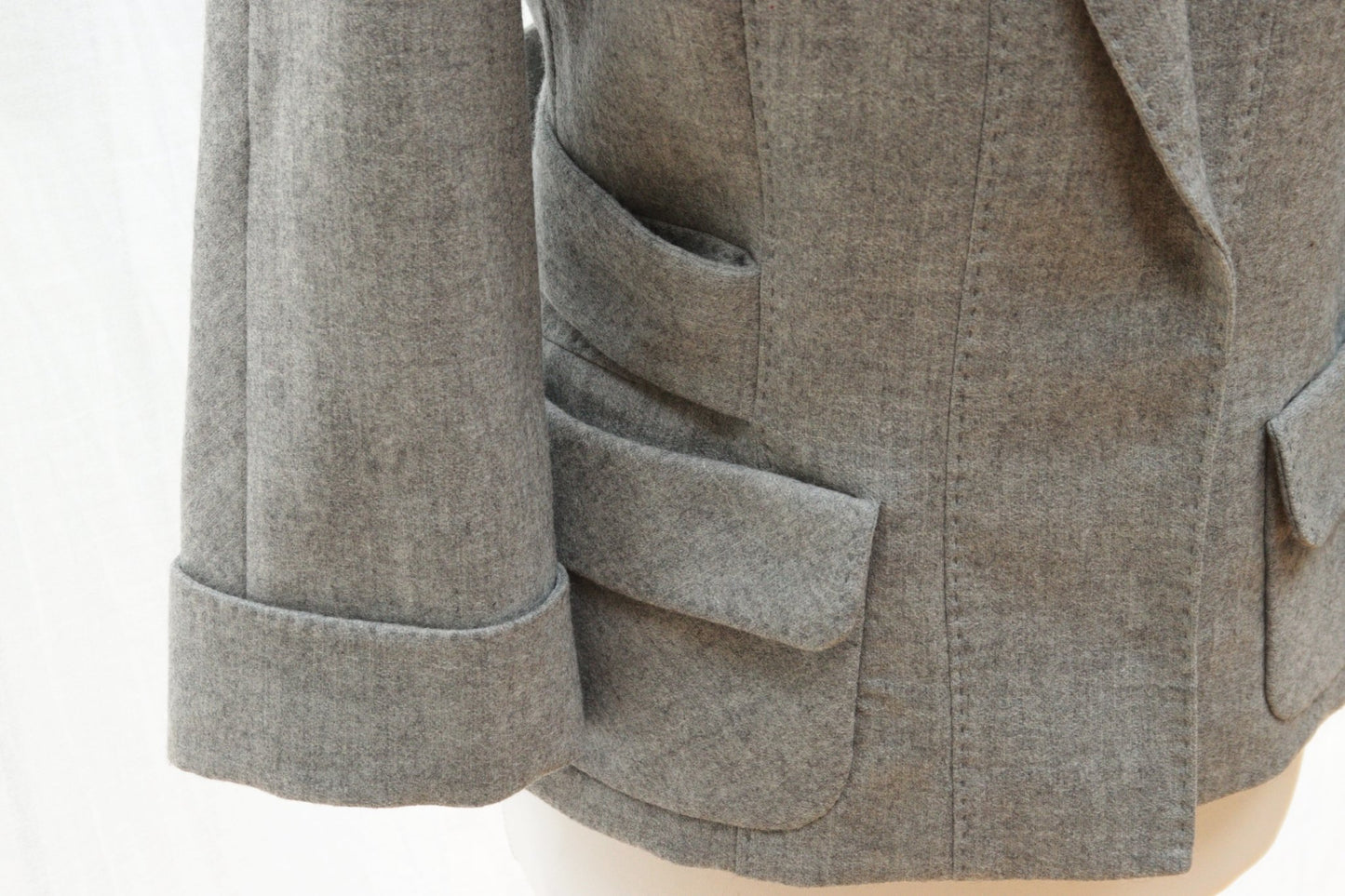 Whistles grey 3/4 - sleeve jacket Size 10 - KingsRoad1990