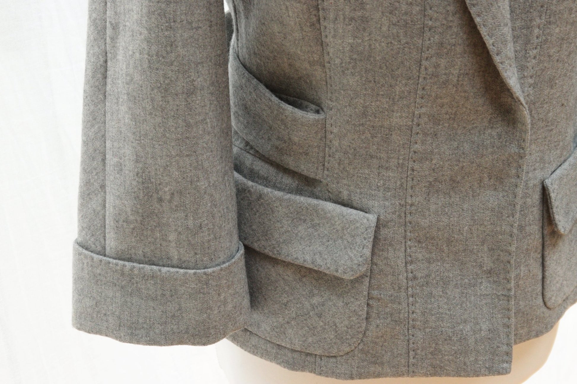 Whistles grey 3/4 - sleeve jacket Size 10 - KingsRoad1990