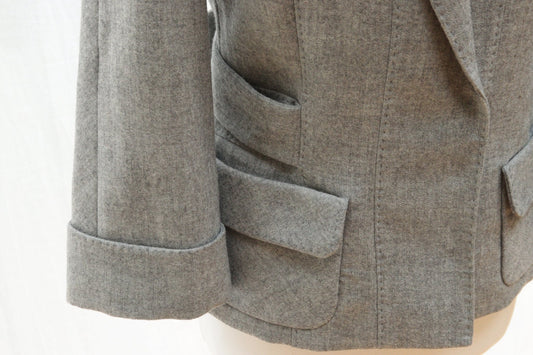 Whistles grey 3/4 - sleeve jacket Size 10 - KingsRoad1990