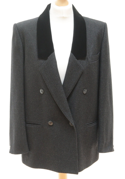 Planet charcoal grey wool blazer Size UK 12 - KingsRoad1990