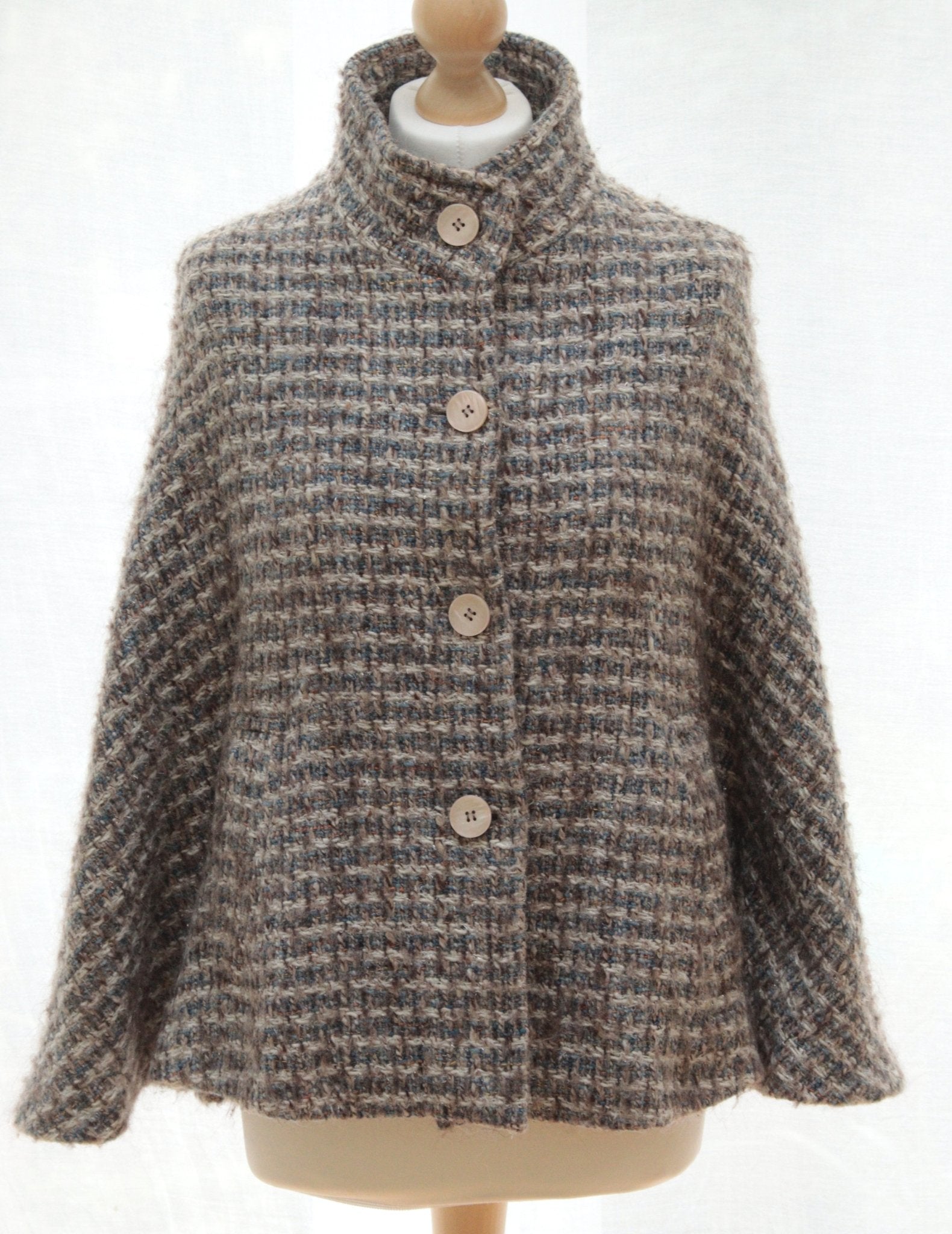 Monsoon wool blend tweed poncho Size 8 - KingsRoad1990
