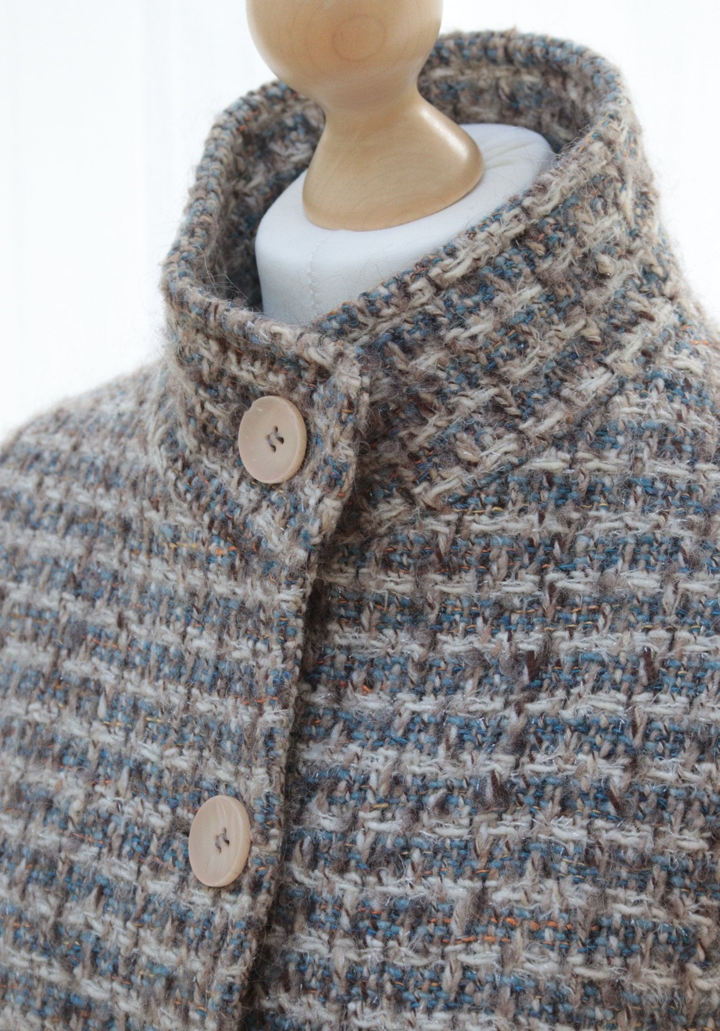 Monsoon wool blend tweed poncho Size 8 - KingsRoad1990