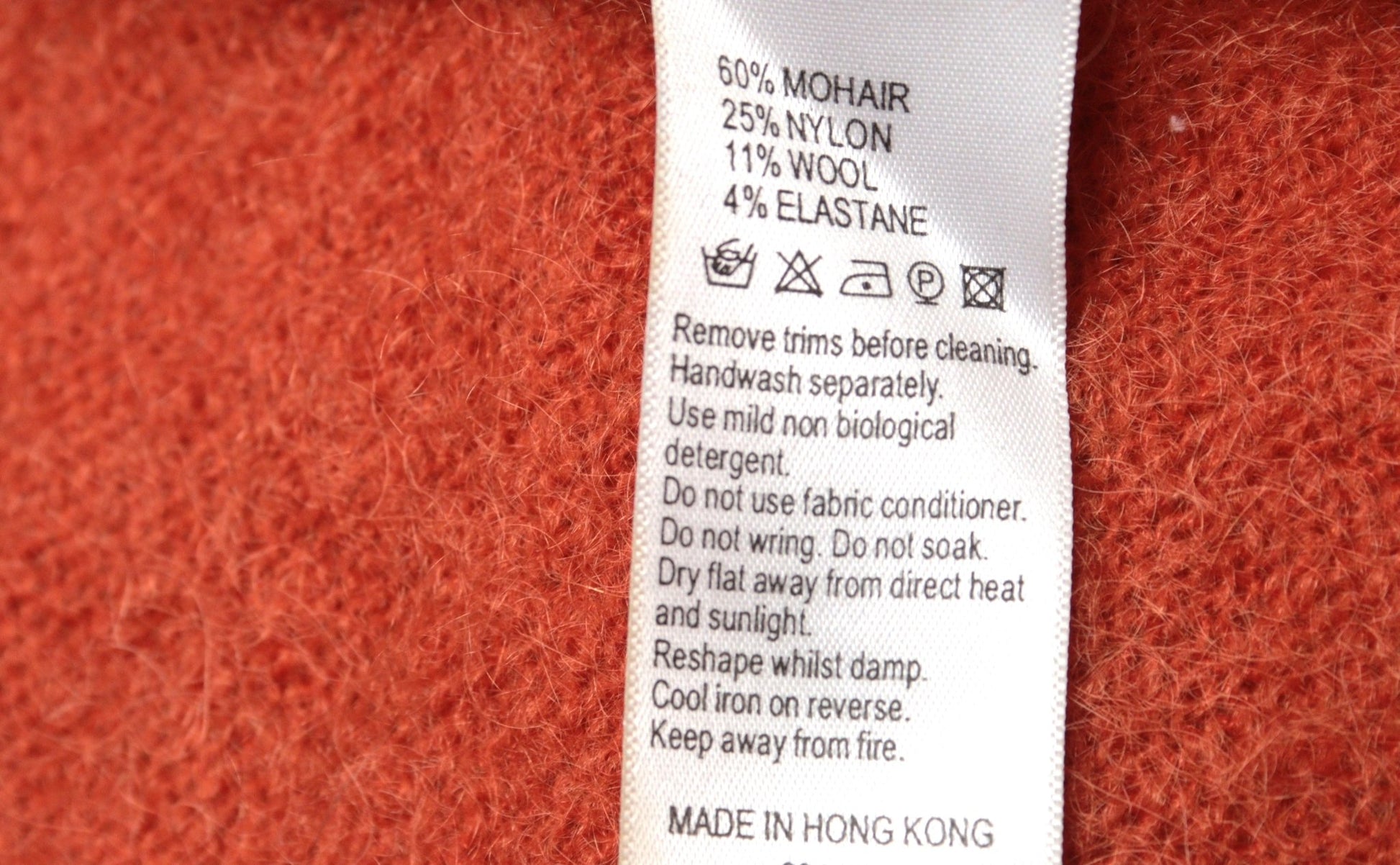Monsoon orange mohair blend edge to edge cardigan Size 6 - KingsRoad1990