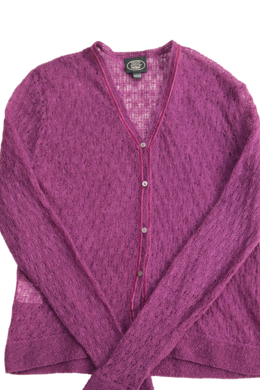 Laura Ashley cerise cardigan with mohair Size 10 - KingsRoad1990