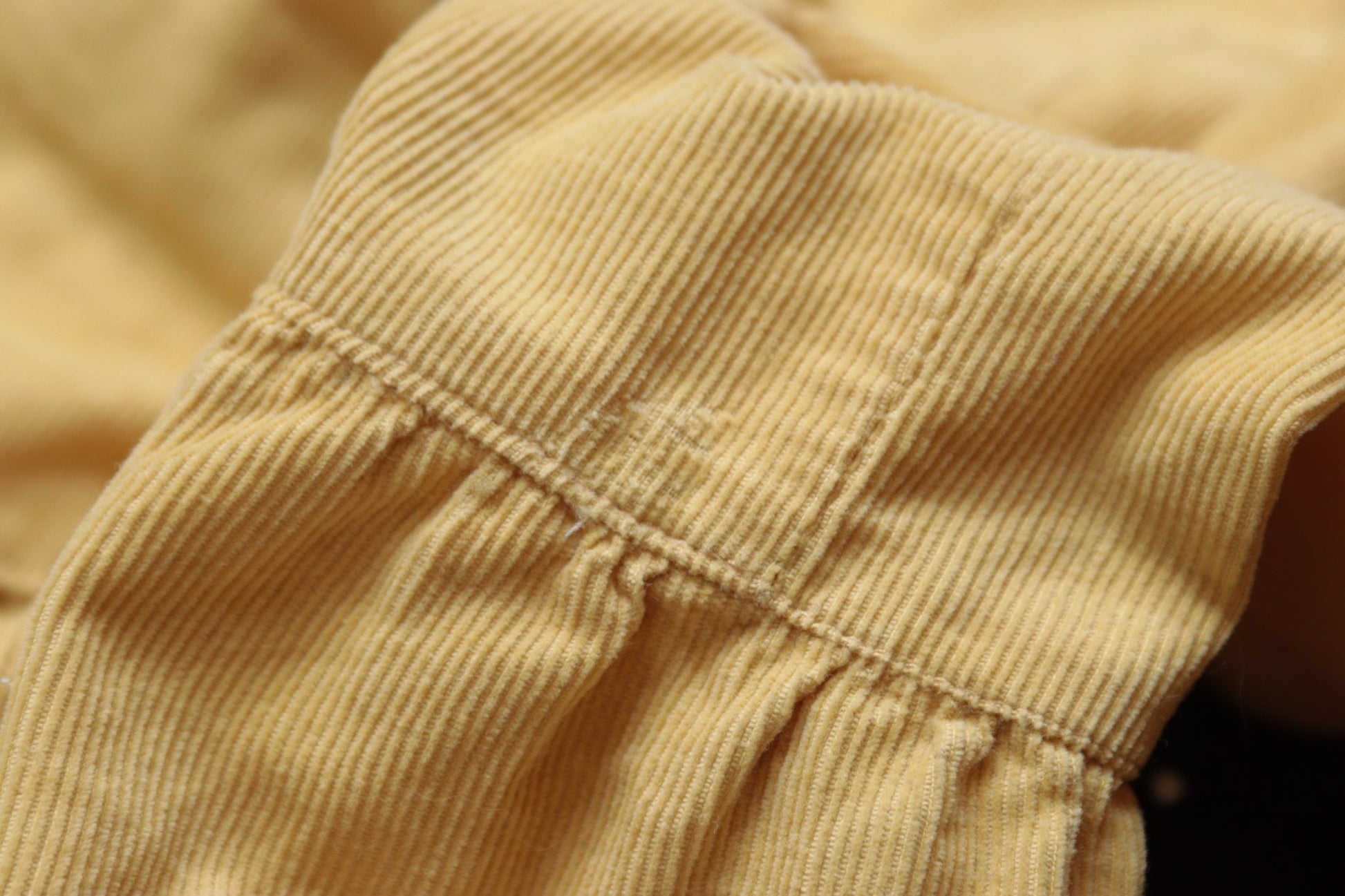 Laura Ashley yellow cord dress Size 12 (repaired) - KingsRoad1990