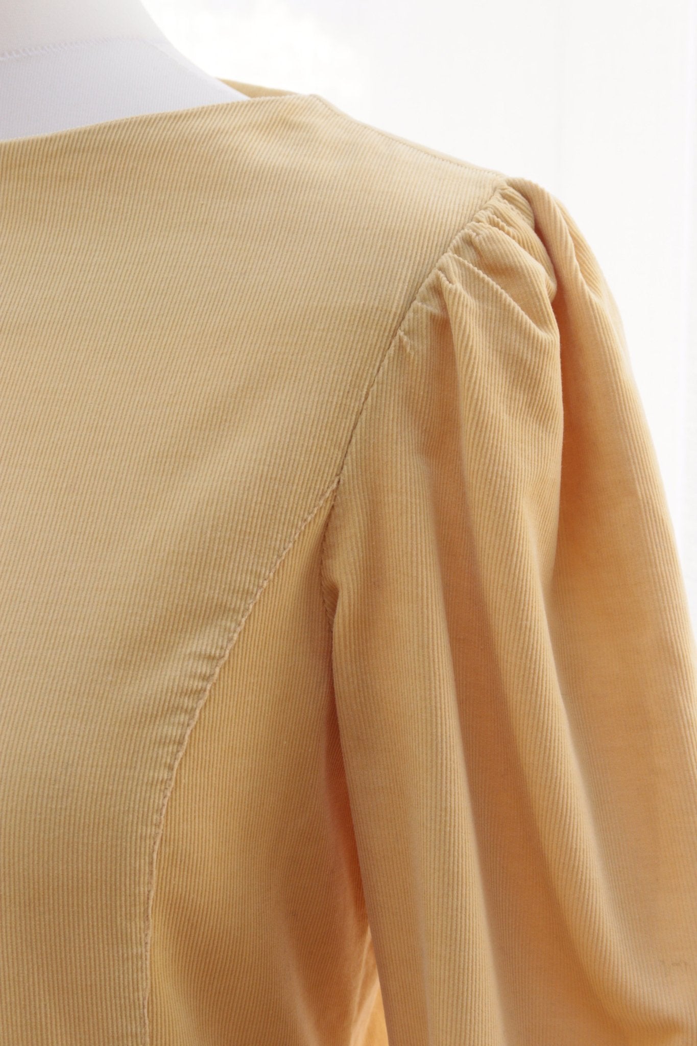 Laura Ashley yellow cord dress Size 12 (repaired) - KingsRoad1990