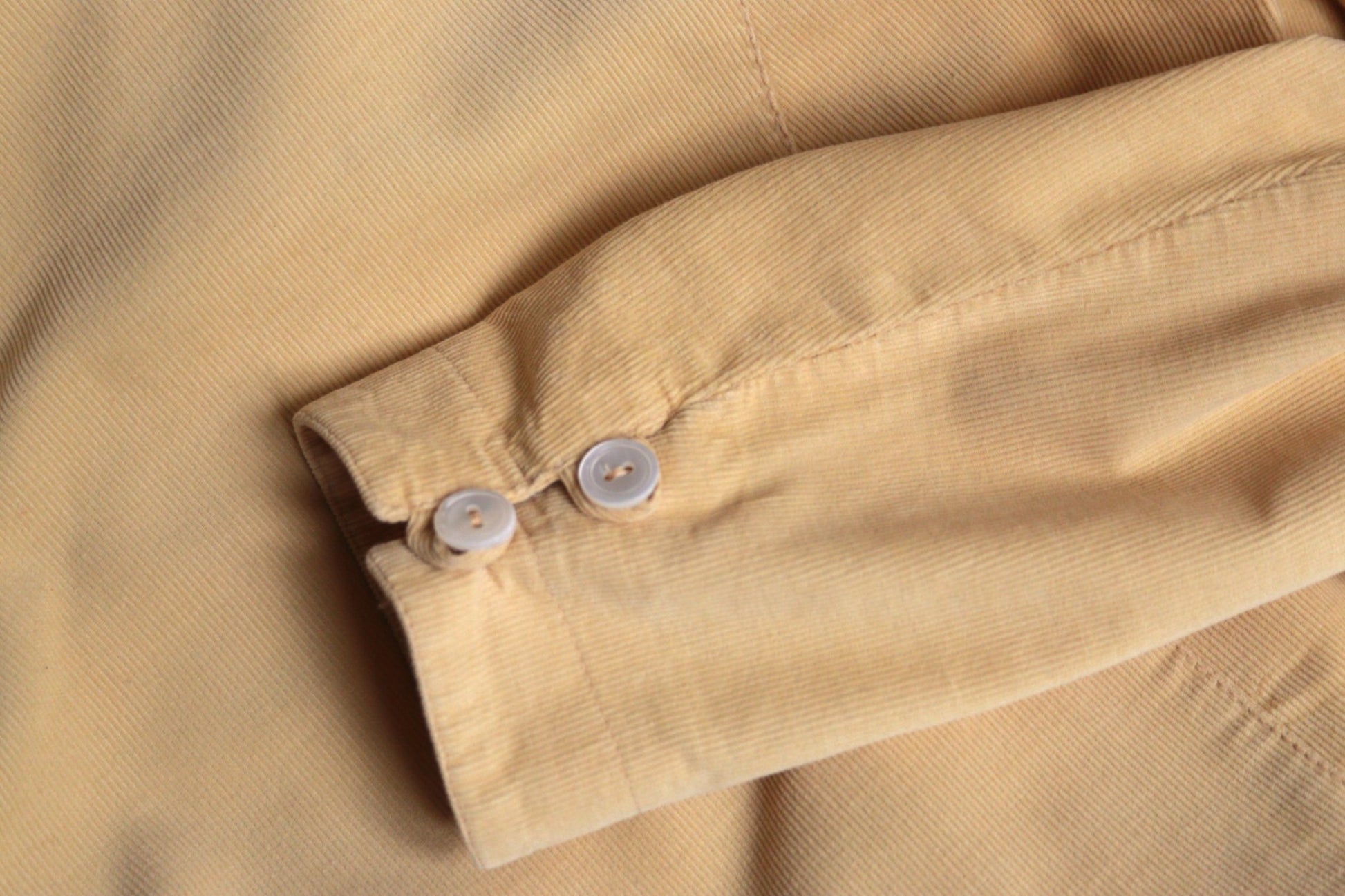 Laura Ashley yellow cord dress Size 12 (repaired) - KingsRoad1990