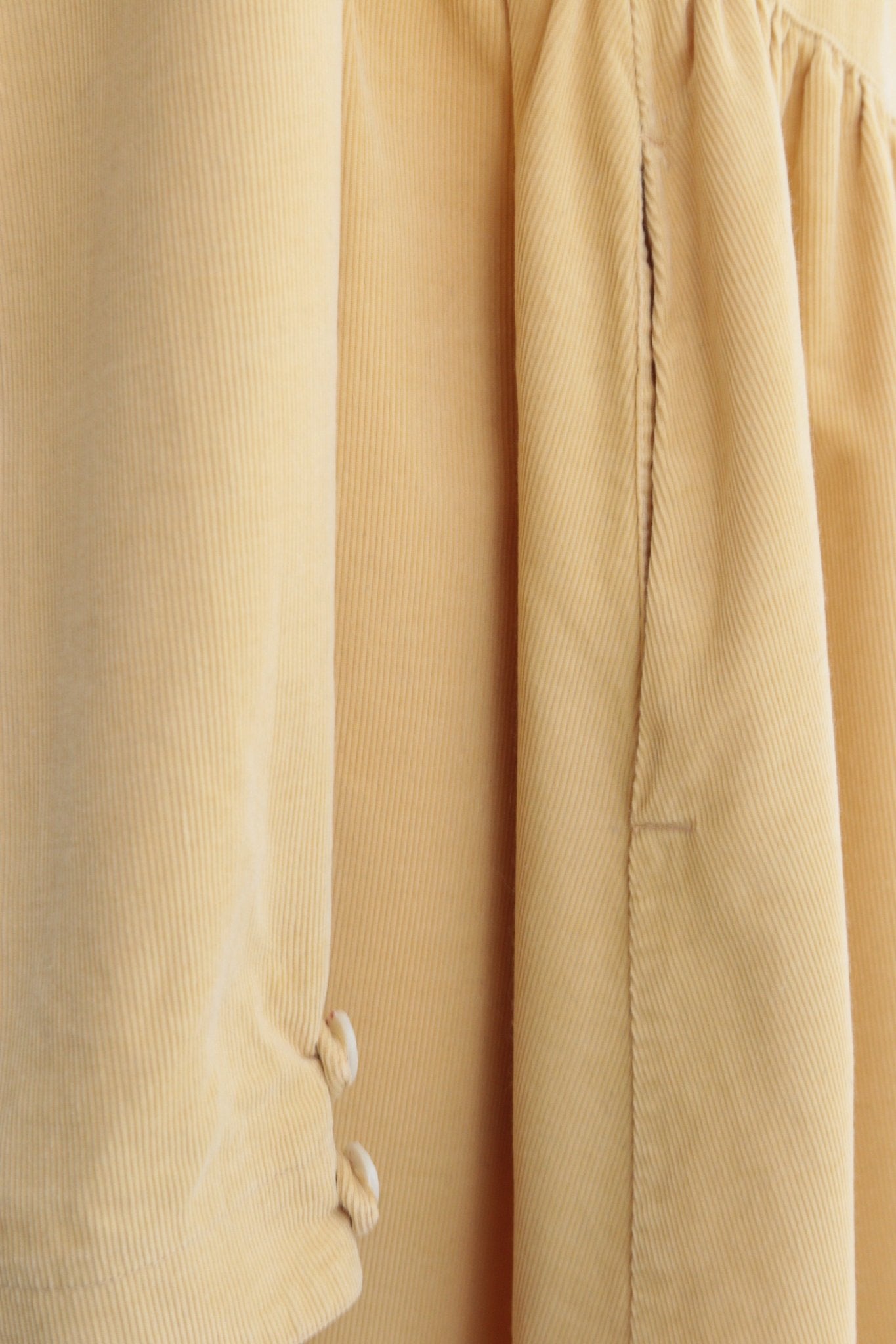 Laura Ashley yellow cord dress Size 12 (repaired) - KingsRoad1990