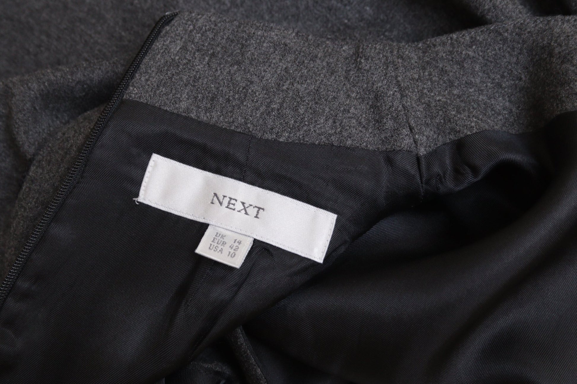 Next charcoal wool sleeveless top Size UK 12 - KingsRoad1990