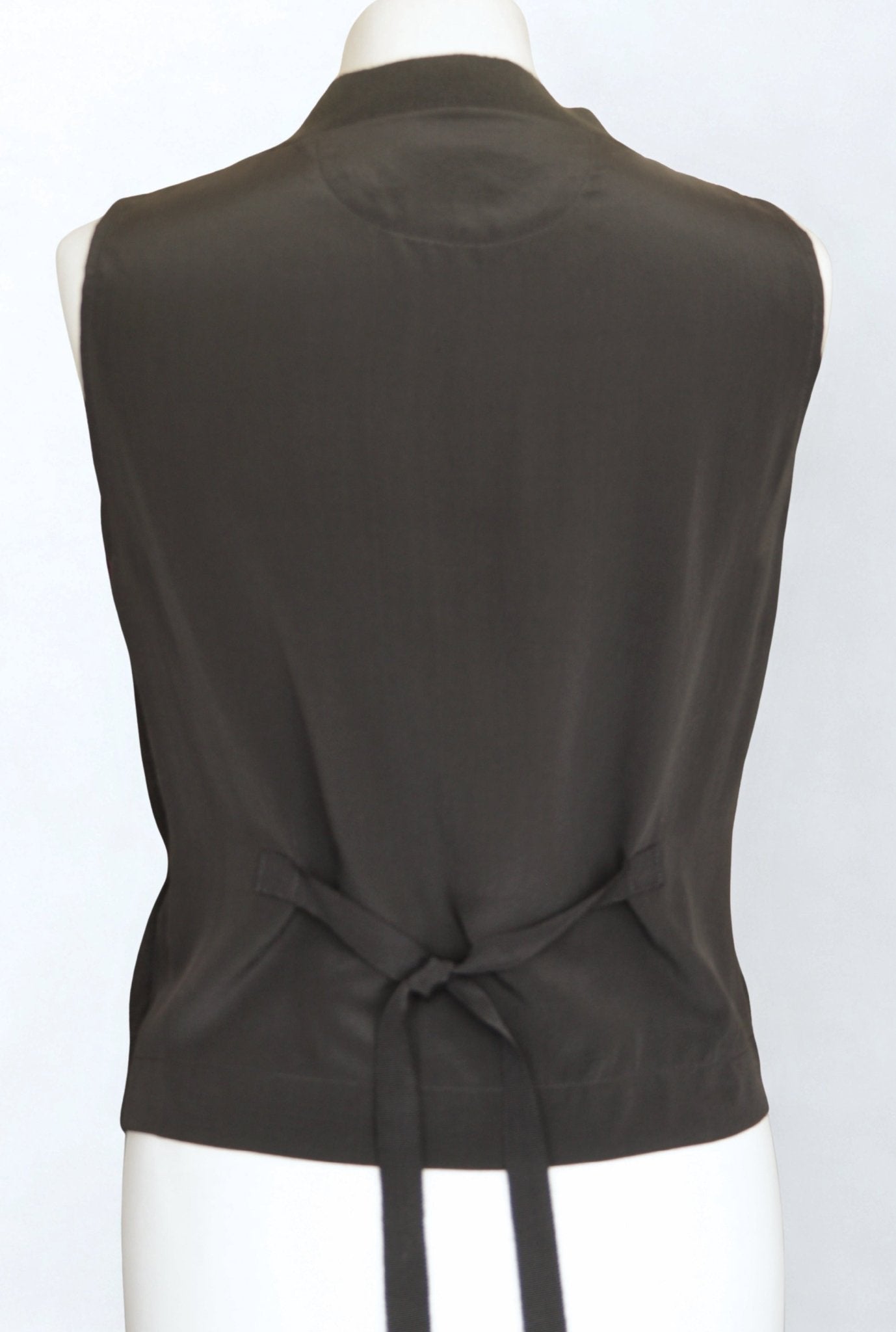 Jigsaw brown wool & silk waistcoat Size 10 - KingsRoad1990