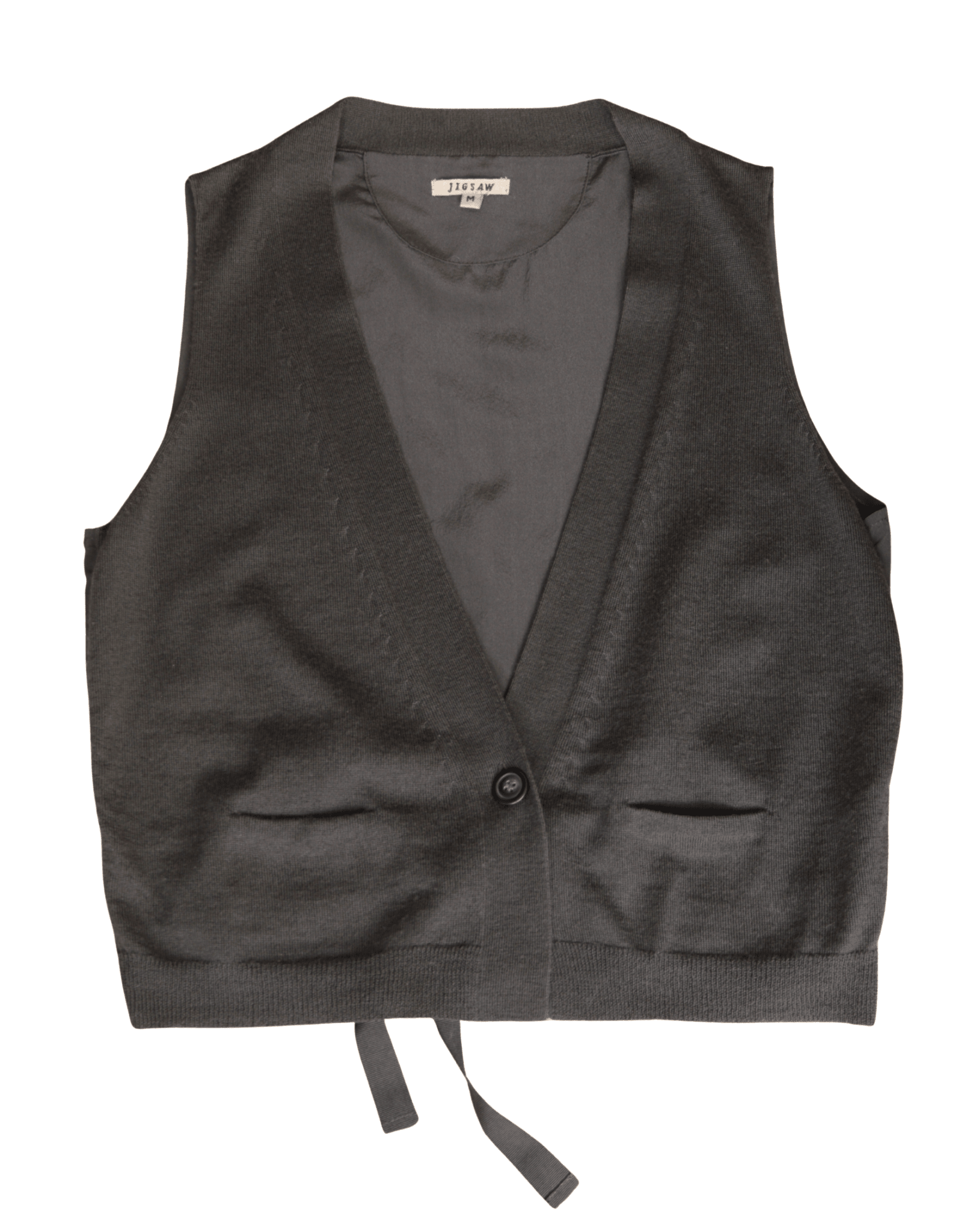 Jigsaw brown wool & silk waistcoat Size 10 - KingsRoad1990