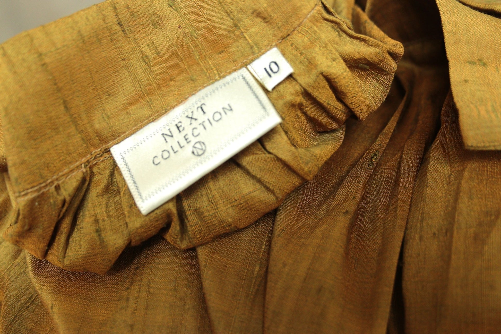 Next Collection gold silk dupion skirt Size 10 - KingsRoad1990