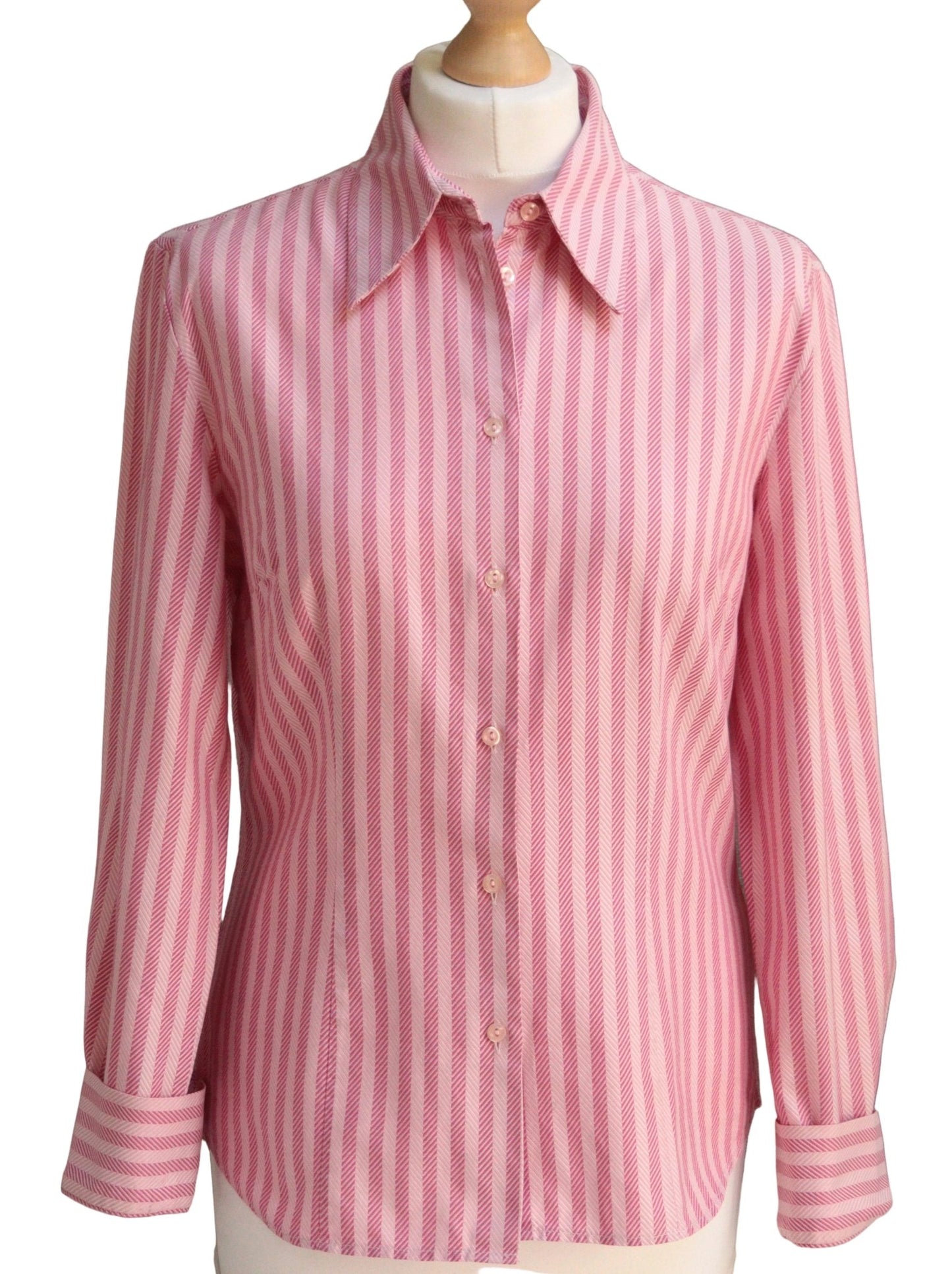 Next candy pink stripe cotton blouse Size 12 - KingsRoad1990