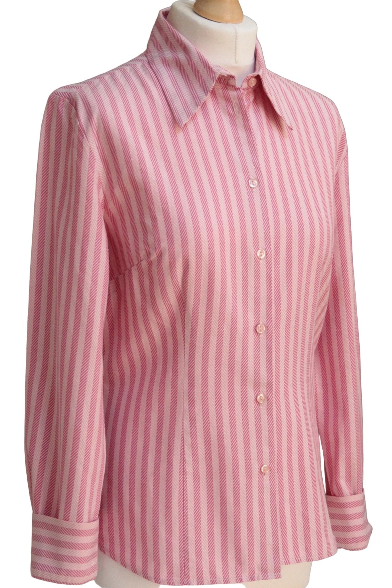 Next candy pink stripe cotton blouse Size 12 - KingsRoad1990