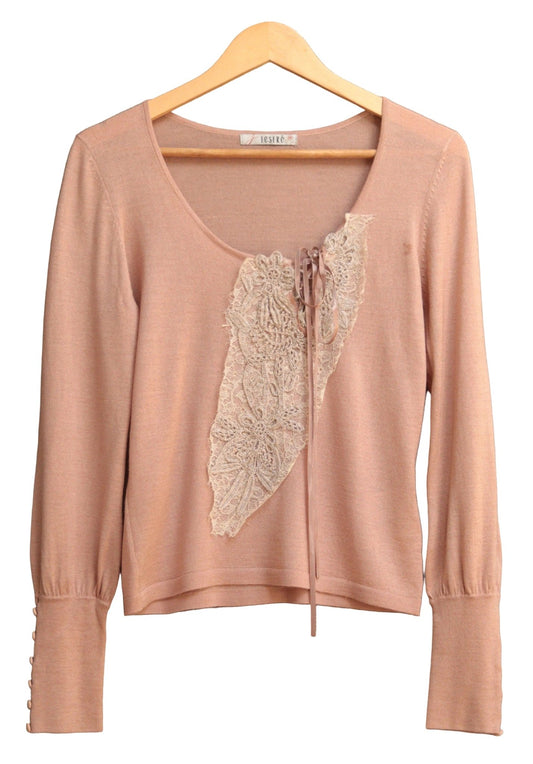 Jesiré pale coral fine knit top Size 12 - KingsRoad1990