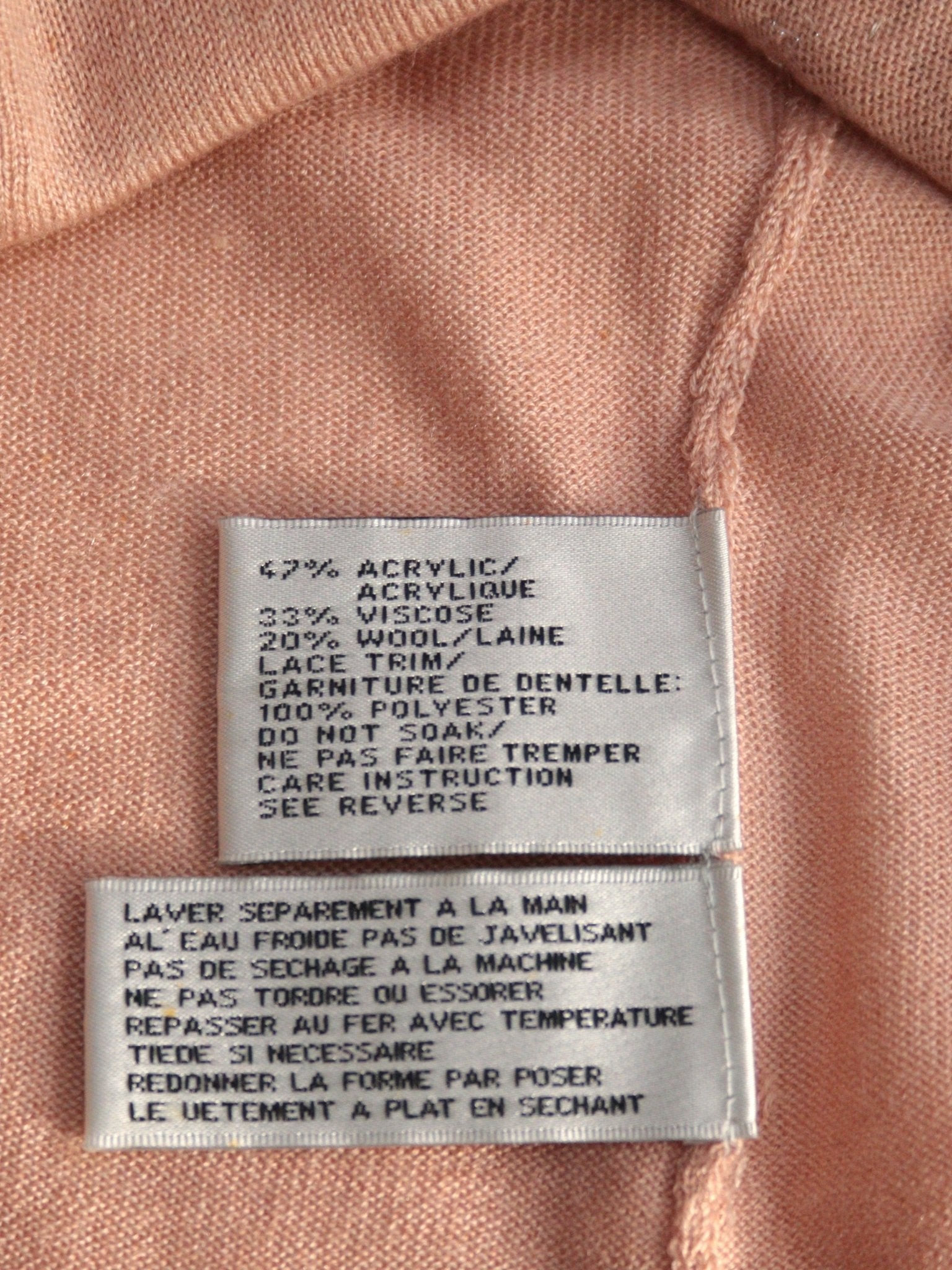 Jesiré pale coral fine knit top Size 12 - KingsRoad1990