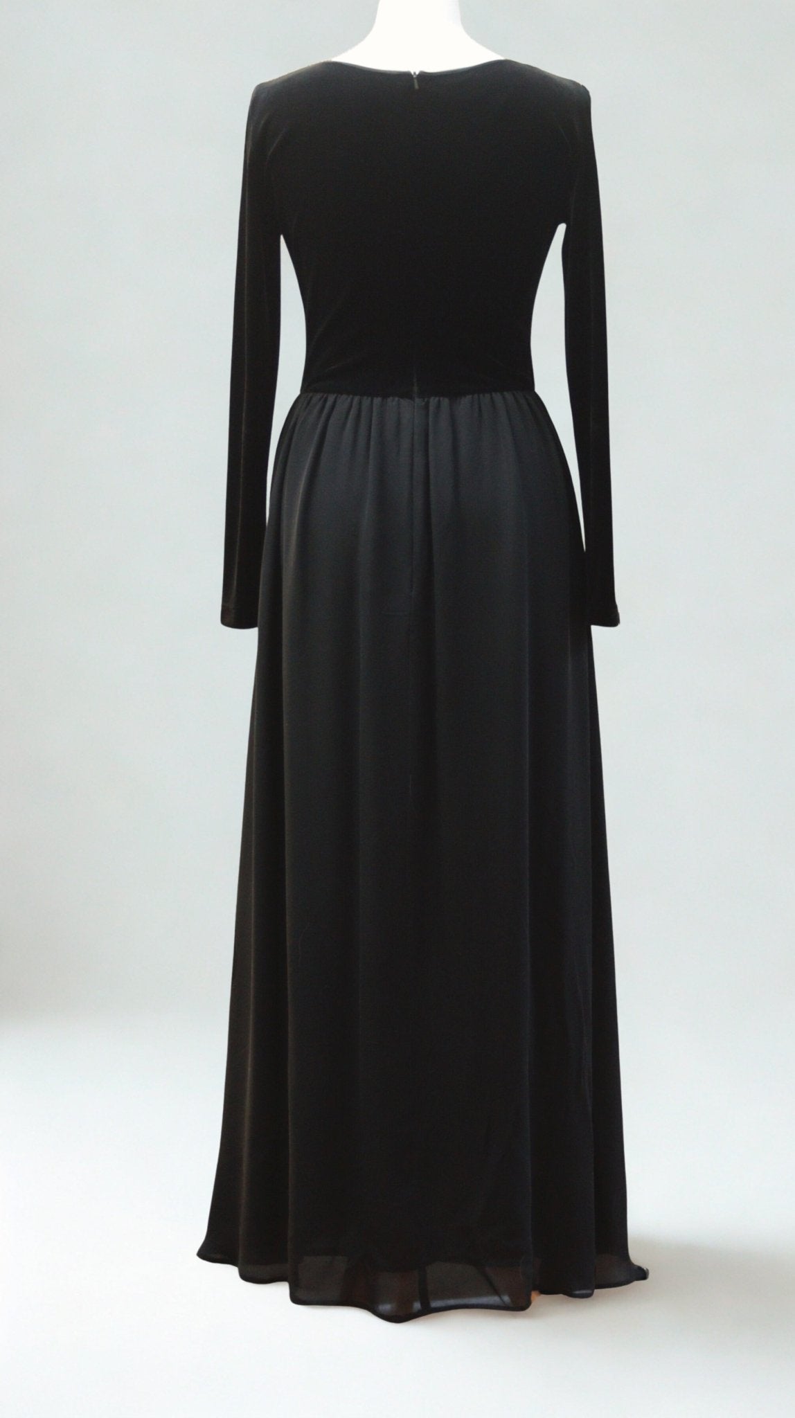 Laura Ashley black full length dress Size 8 - KingsRoad1990