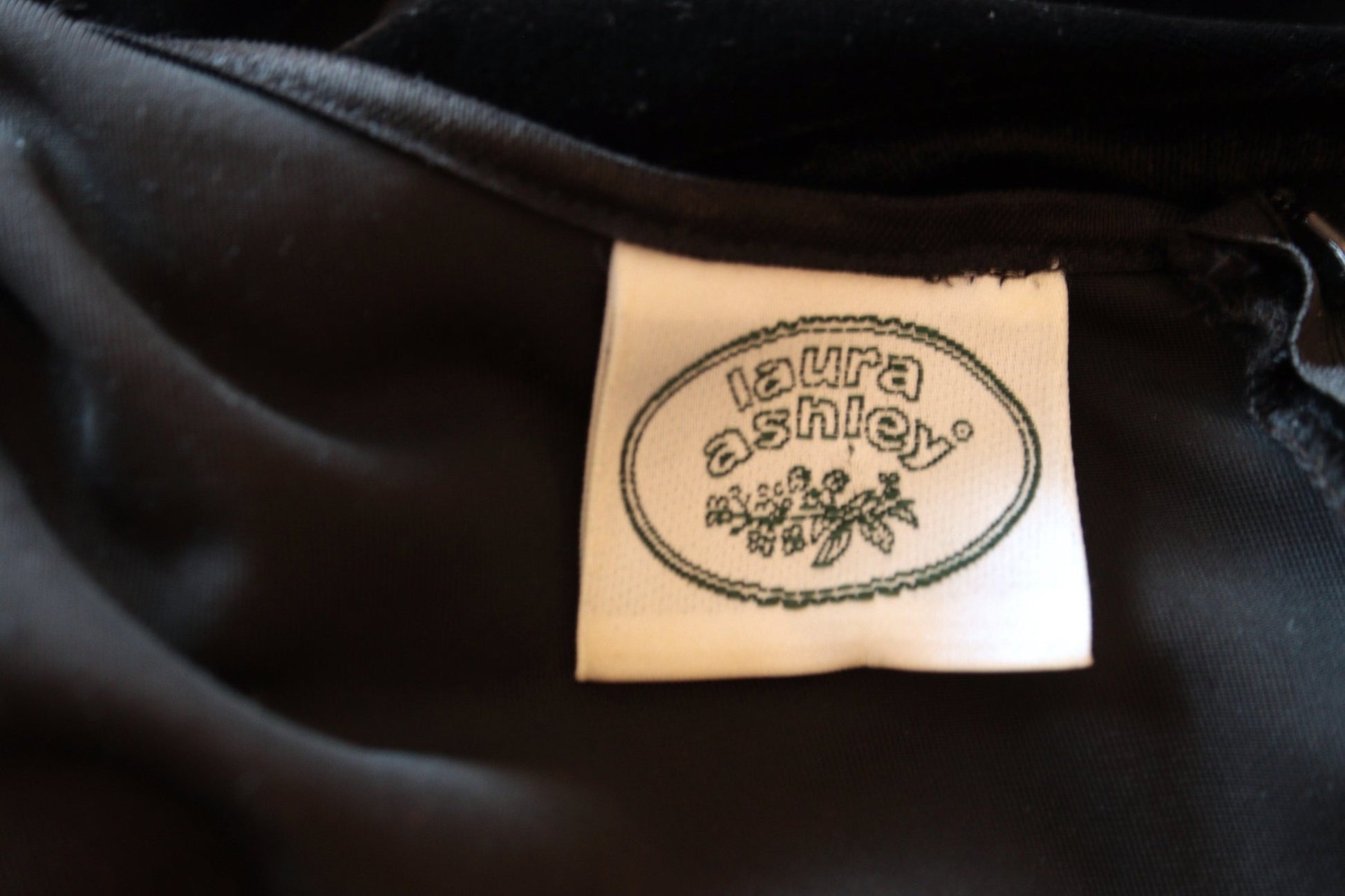 Laura Ashley black full length dress Size 8 - KingsRoad1990