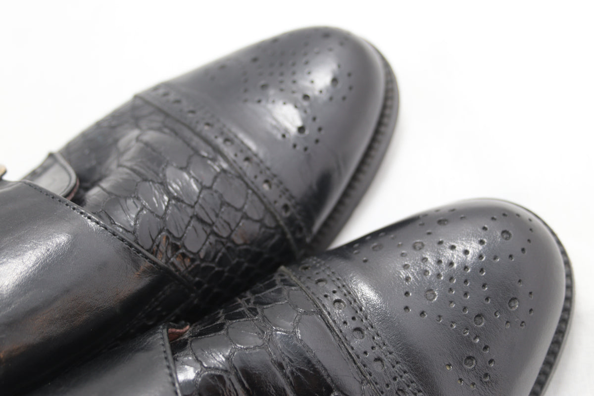 Russell & Bromley black monk strap flats