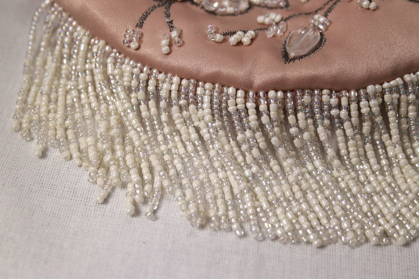 JFW pink satin beaded occasion bag - KingsRoad1990