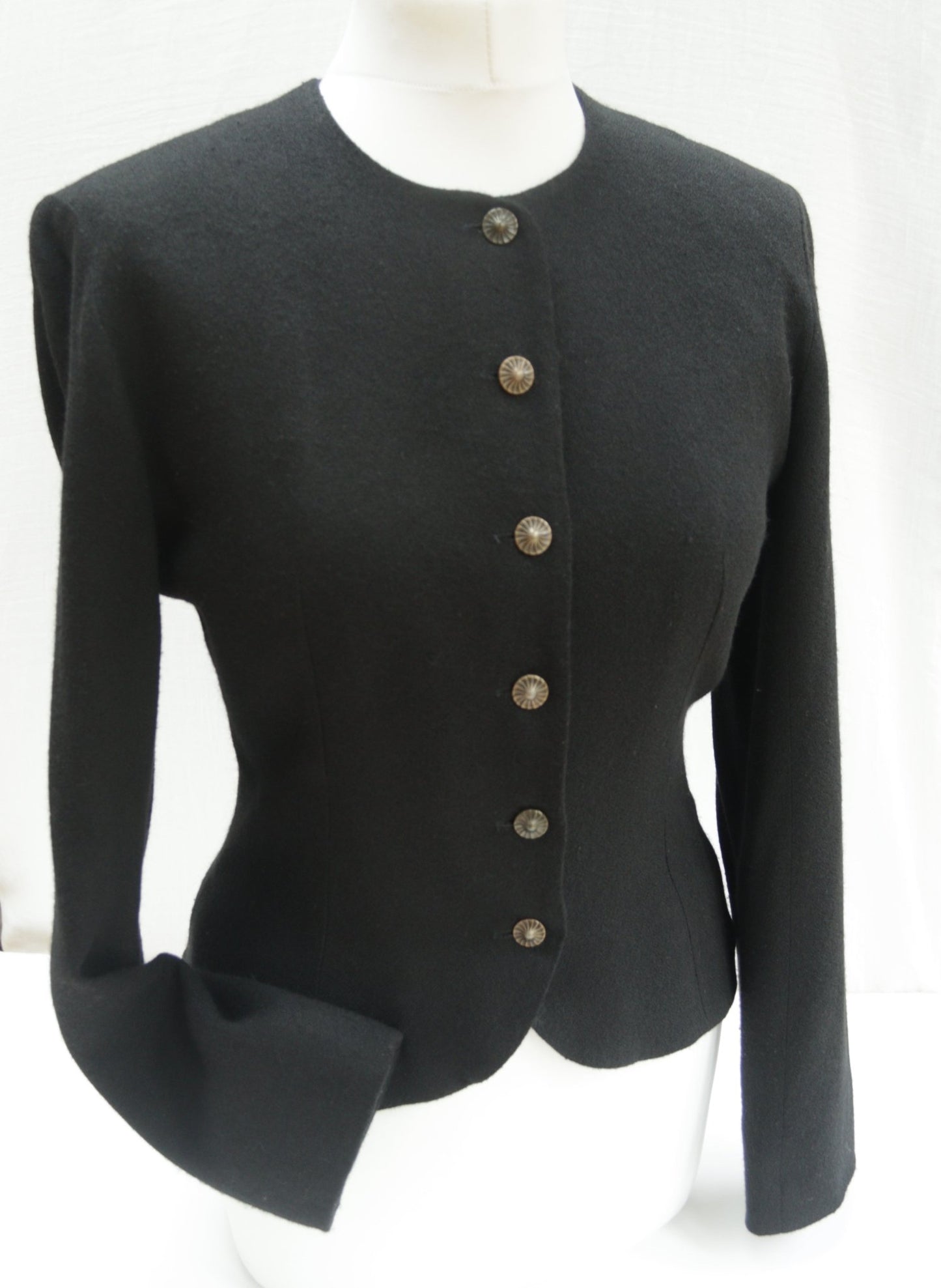 Patsy Seddon black viscose jacket Size 10 - KingsRoad1990