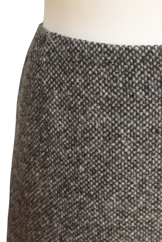 Laura Ashley grey wool A line above knee skirt