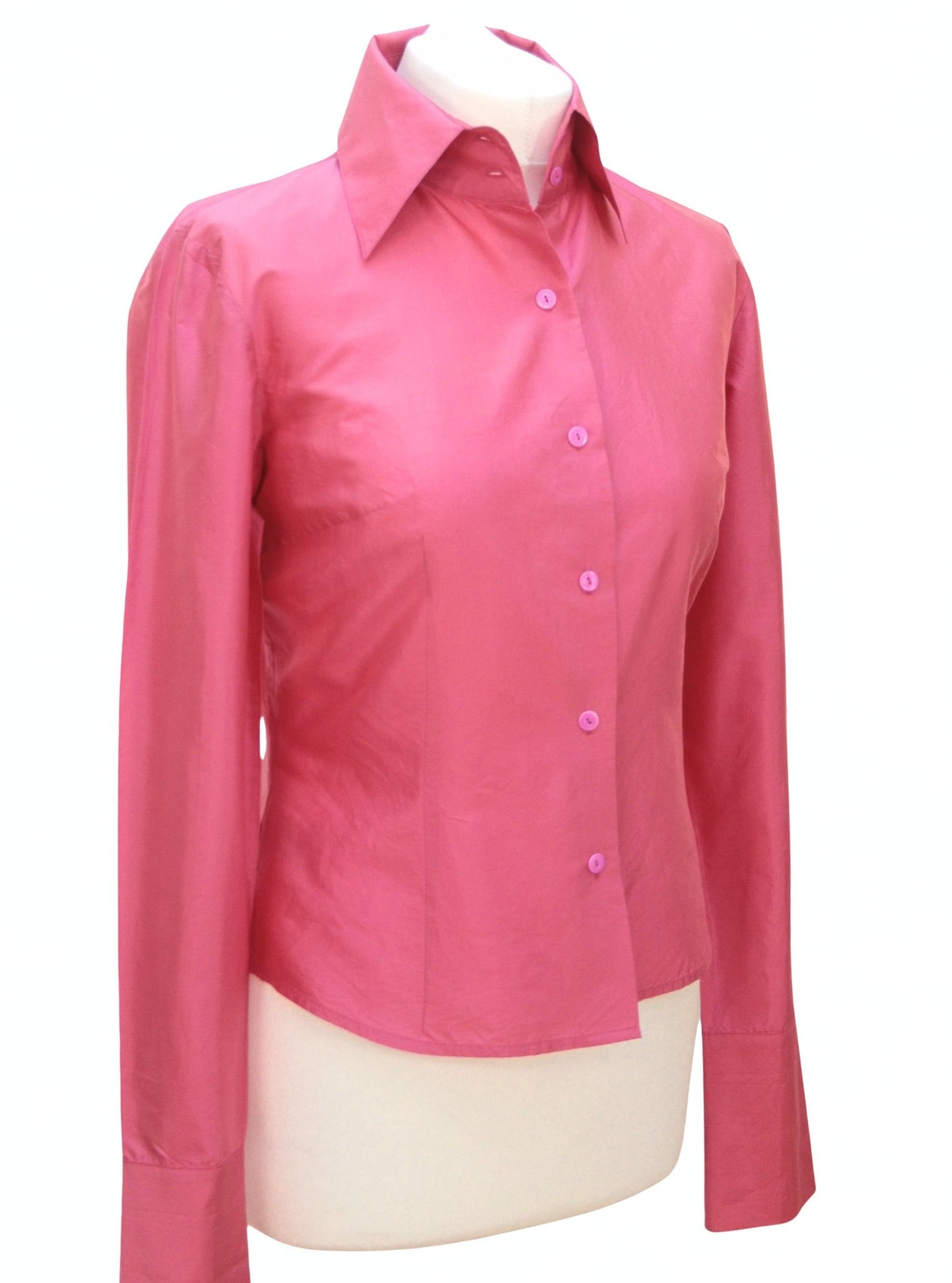 Jesiré vibrant pink silk blouse Size 8 - KingsRoad1990