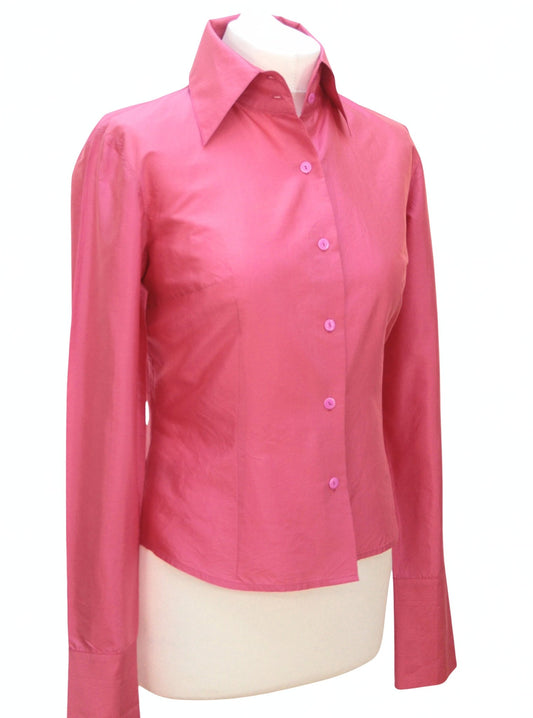 Jesiré vibrant pink silk blouse Size 8 - KingsRoad1990